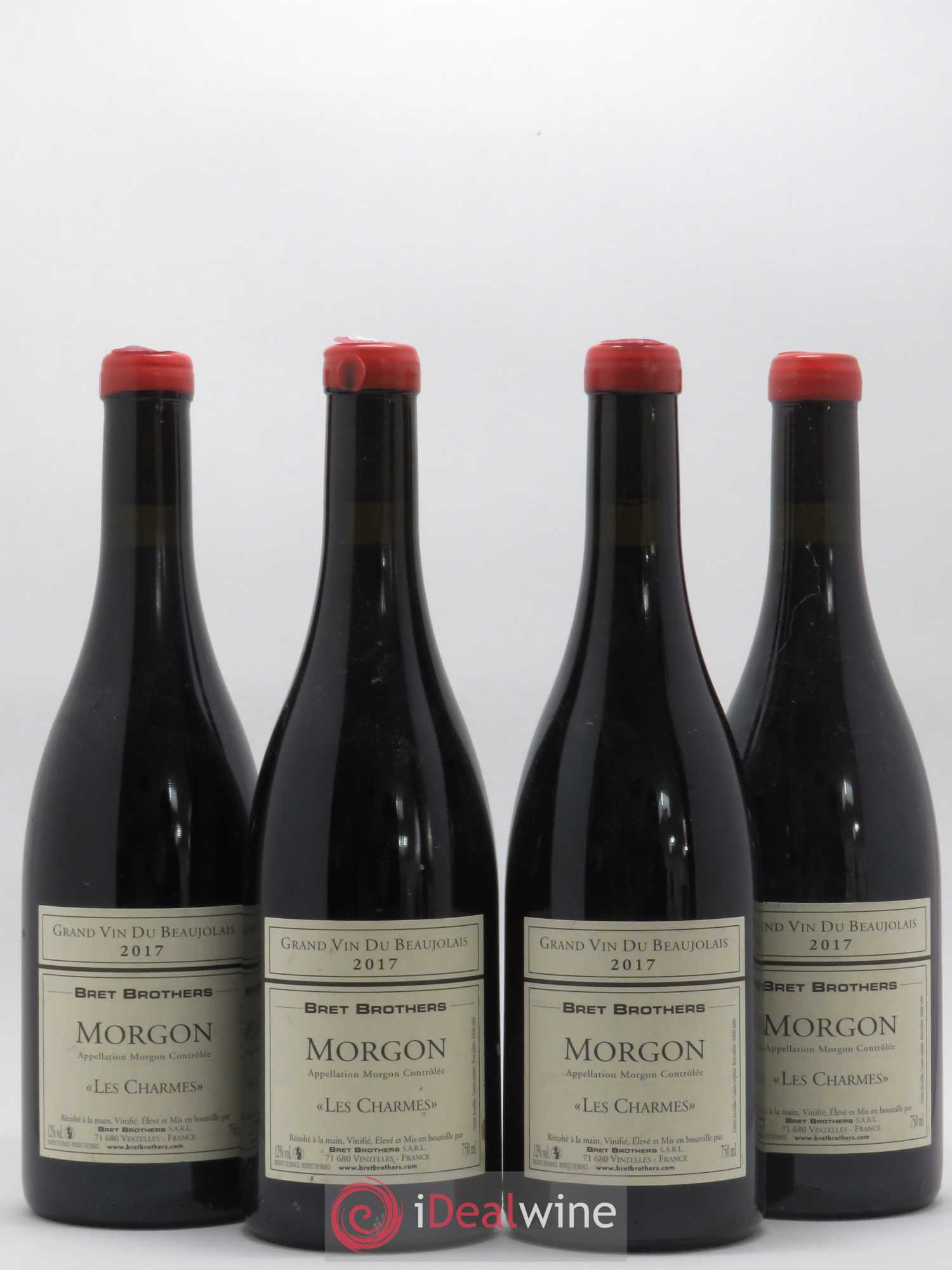 Morgon Les Charmes Bret Brothers 2017 - Lot de 4 bouteilles - 0