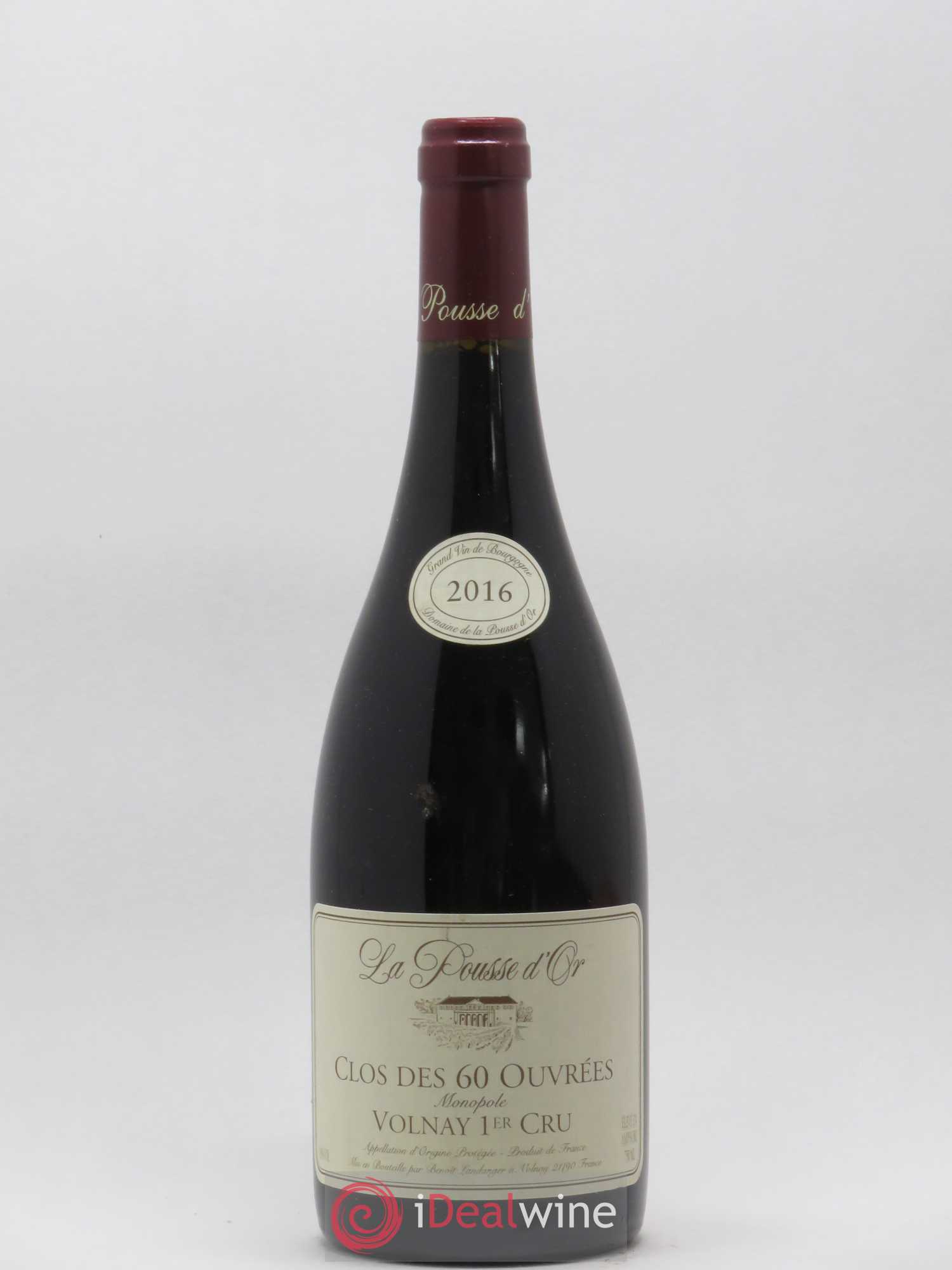 Volnay 1er Cru Clos des 60 ouvrées La Pousse d'Or (Domaine de) 2016 - Lot de 1 bouteille - 0