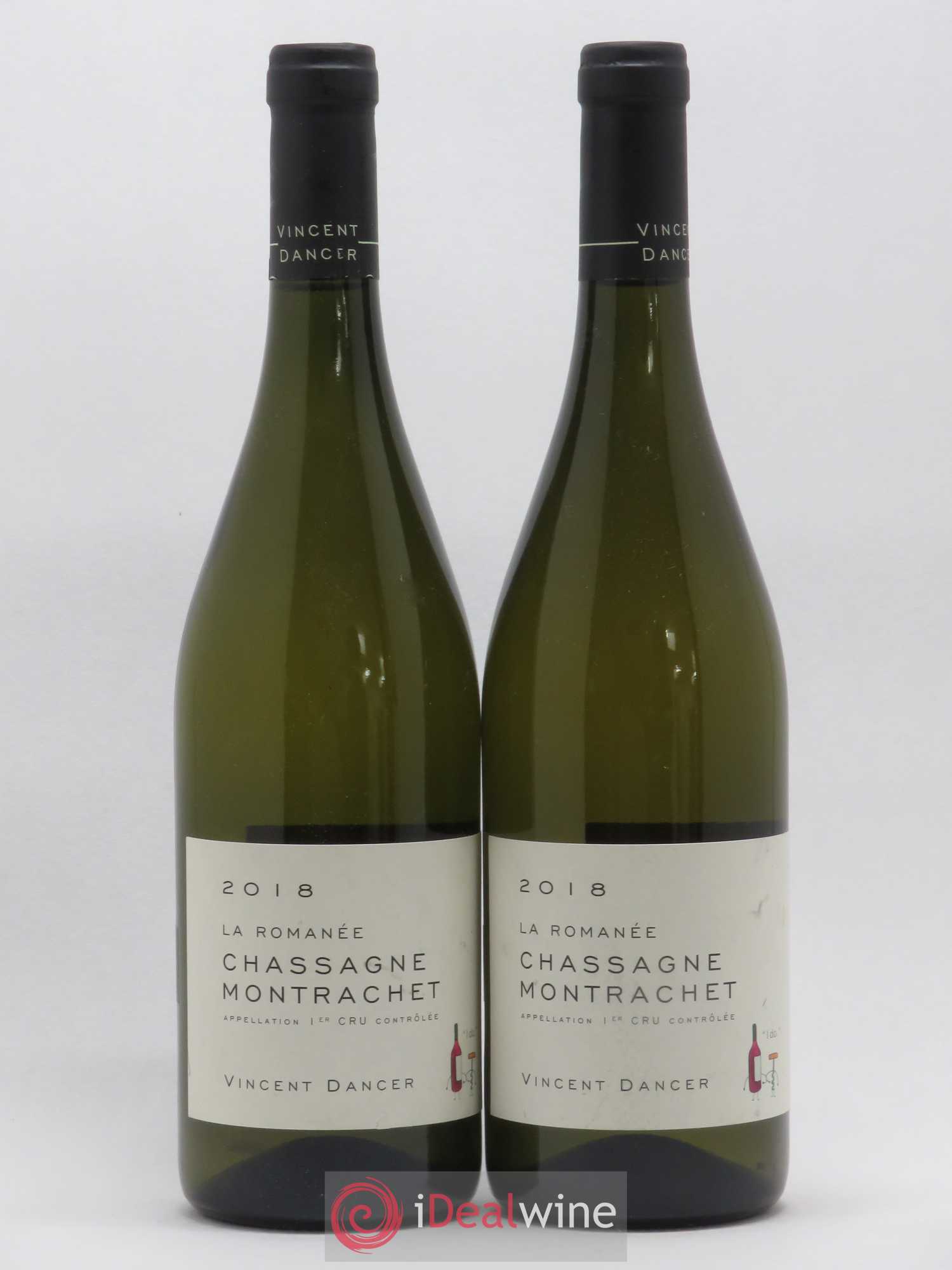 Chassagne-Montrachet 1er Cru La Romanée Vincent Dancer 2018 - Lot de 2 bouteilles - 0