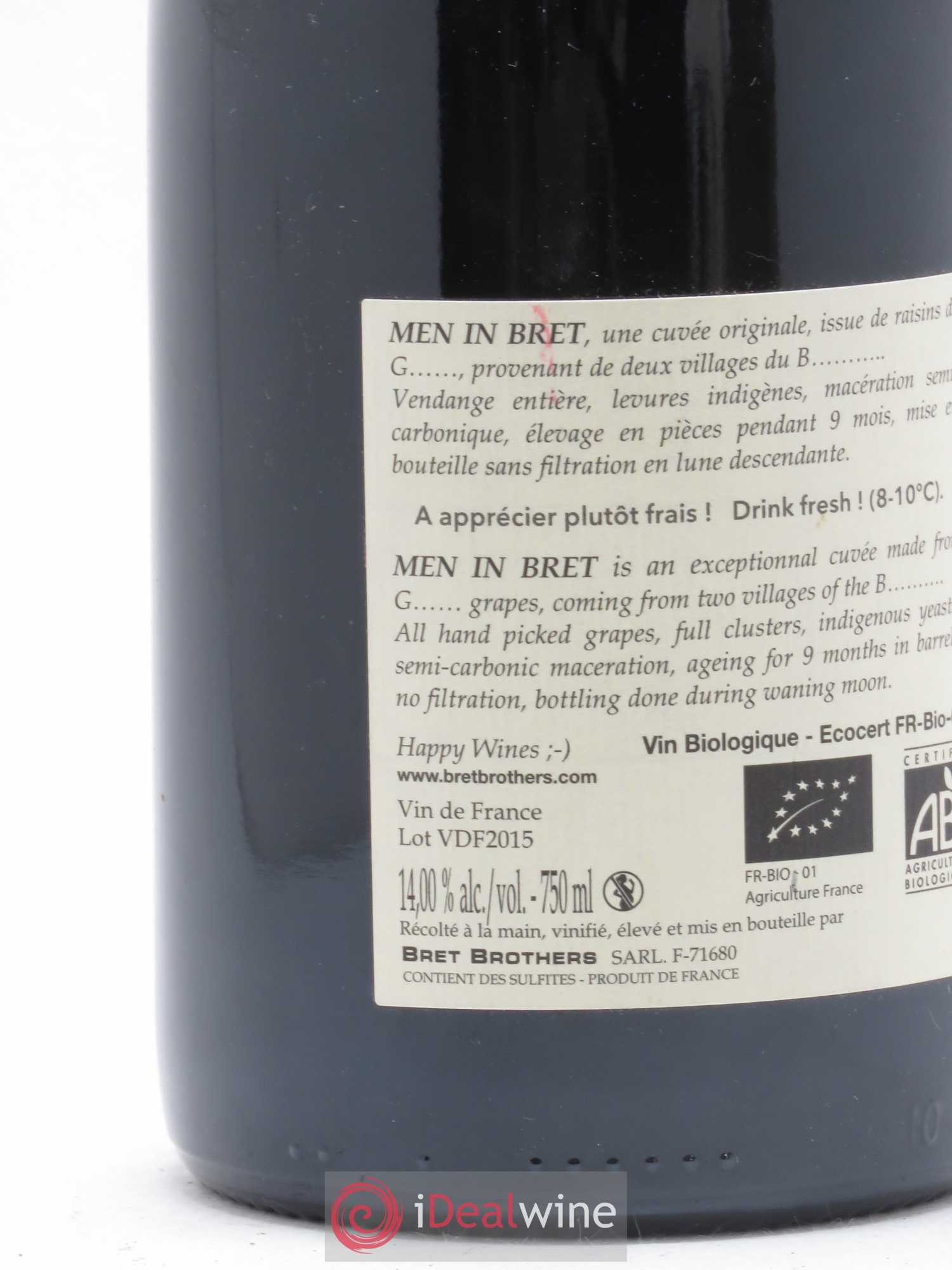 Vin de France Men in Bret Bret Brothers (sans prix de réserve) 2015 - Posten von 1 Flasche - 2