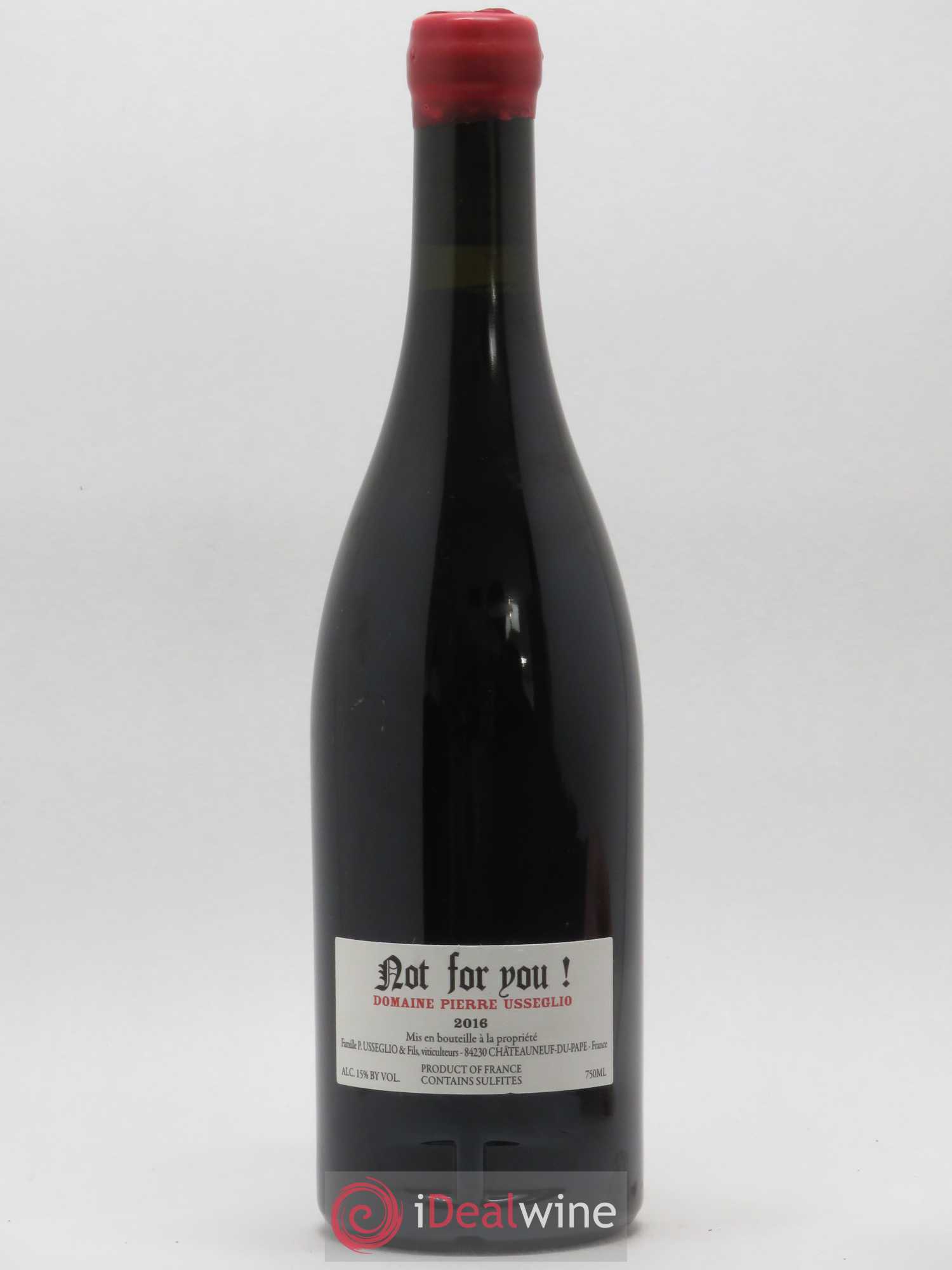 Châteauneuf-du-Pape Not For You Pierre Usseglio 2016 - Lot de 1 bouteille - 1