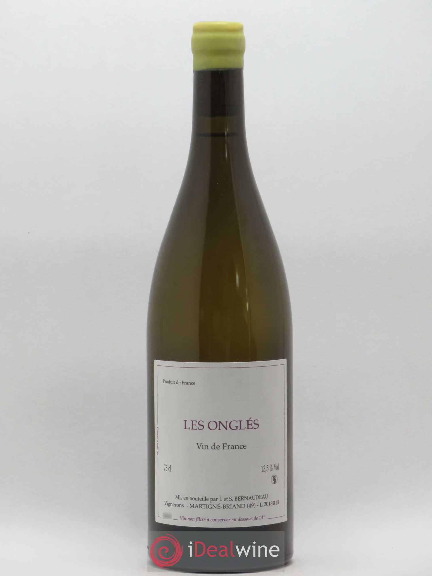 Vin de France Les Onglés Stéphane Bernaudeau 2018 - Lot de 1 bouteille - 0