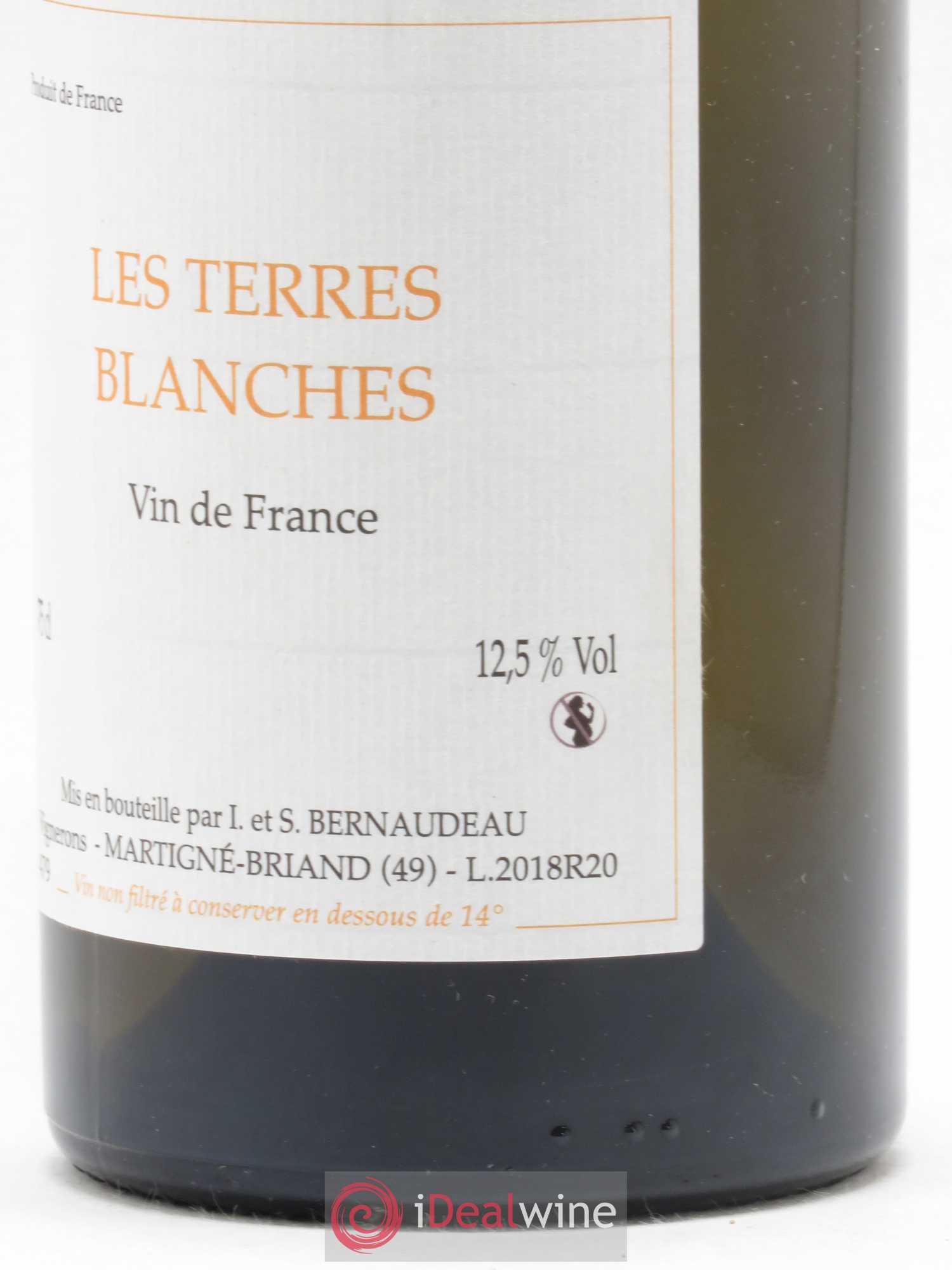 Vin de France Les Terres Blanches Stéphane Bernaudeau 2018 - Lot de 1 bouteille - 1