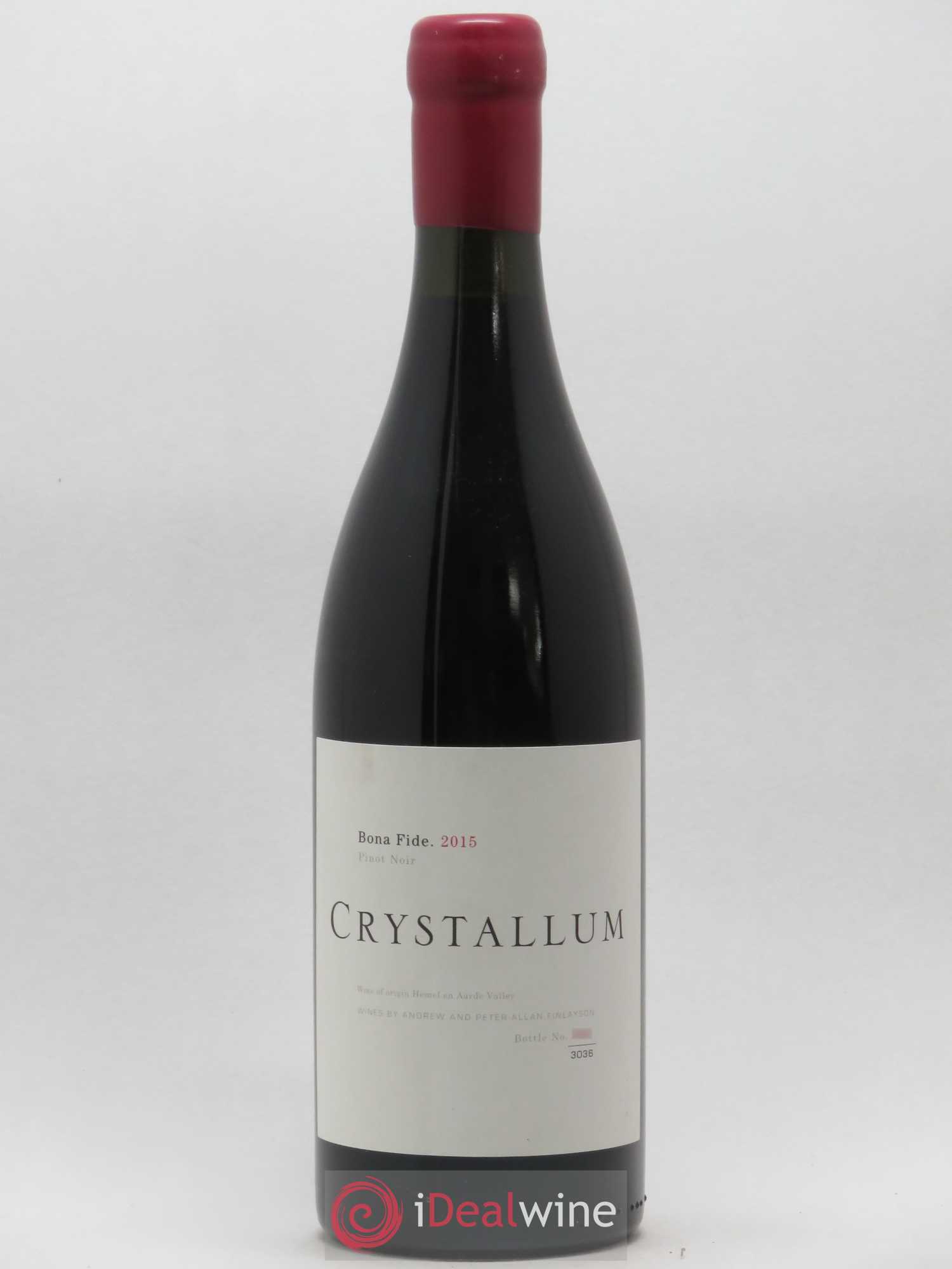 Afrique du Sud Pinot noir Bona Fide Crystallum 2015 - Posten von 1 Flasche - 0