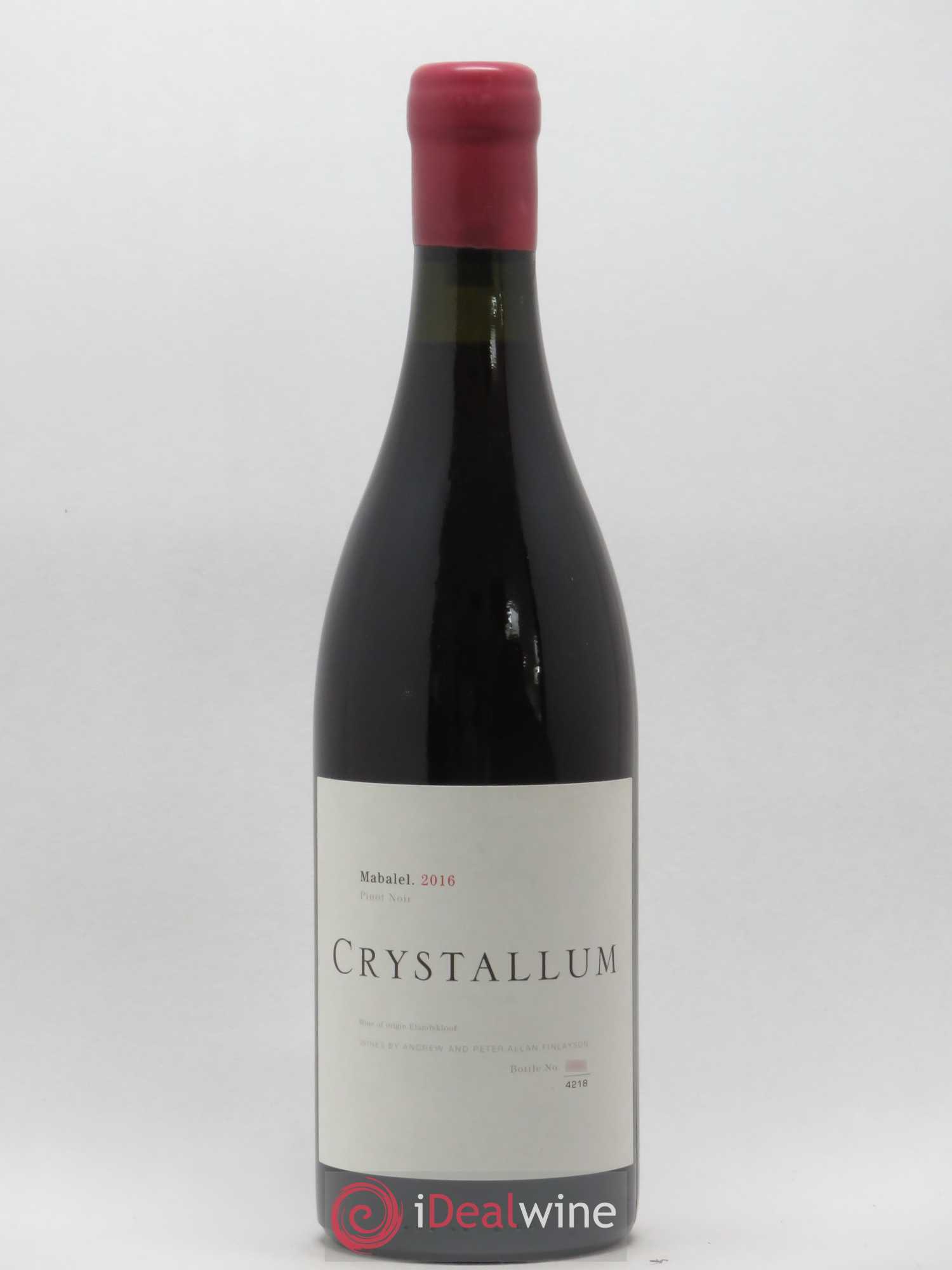Afrique du Sud Pinot noir Mabalel Crystallum 2016 - Posten von 1 Flasche - 0