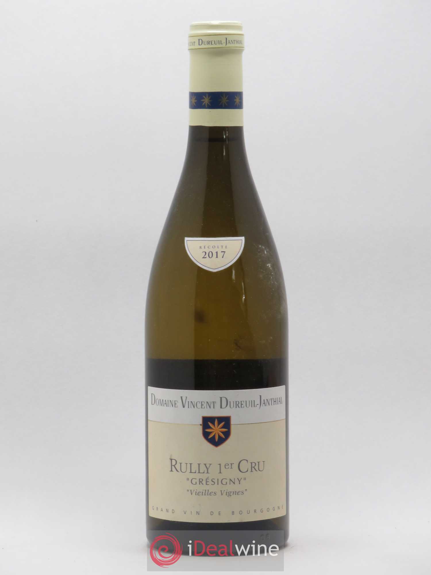 Rully 1er Cru Grésigny Vincent Dureuil-Janthial Vieilles vignes 2017 - Lot de 1 bouteille - 0