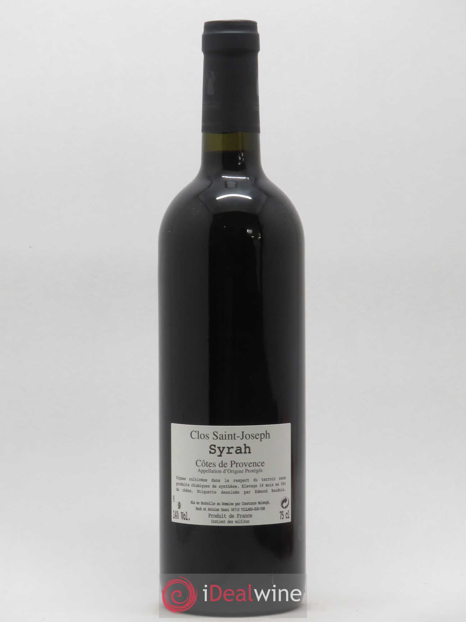 Côtes de Provence Clos Saint Joseph 2016 - Posten von 1 Flasche - 1