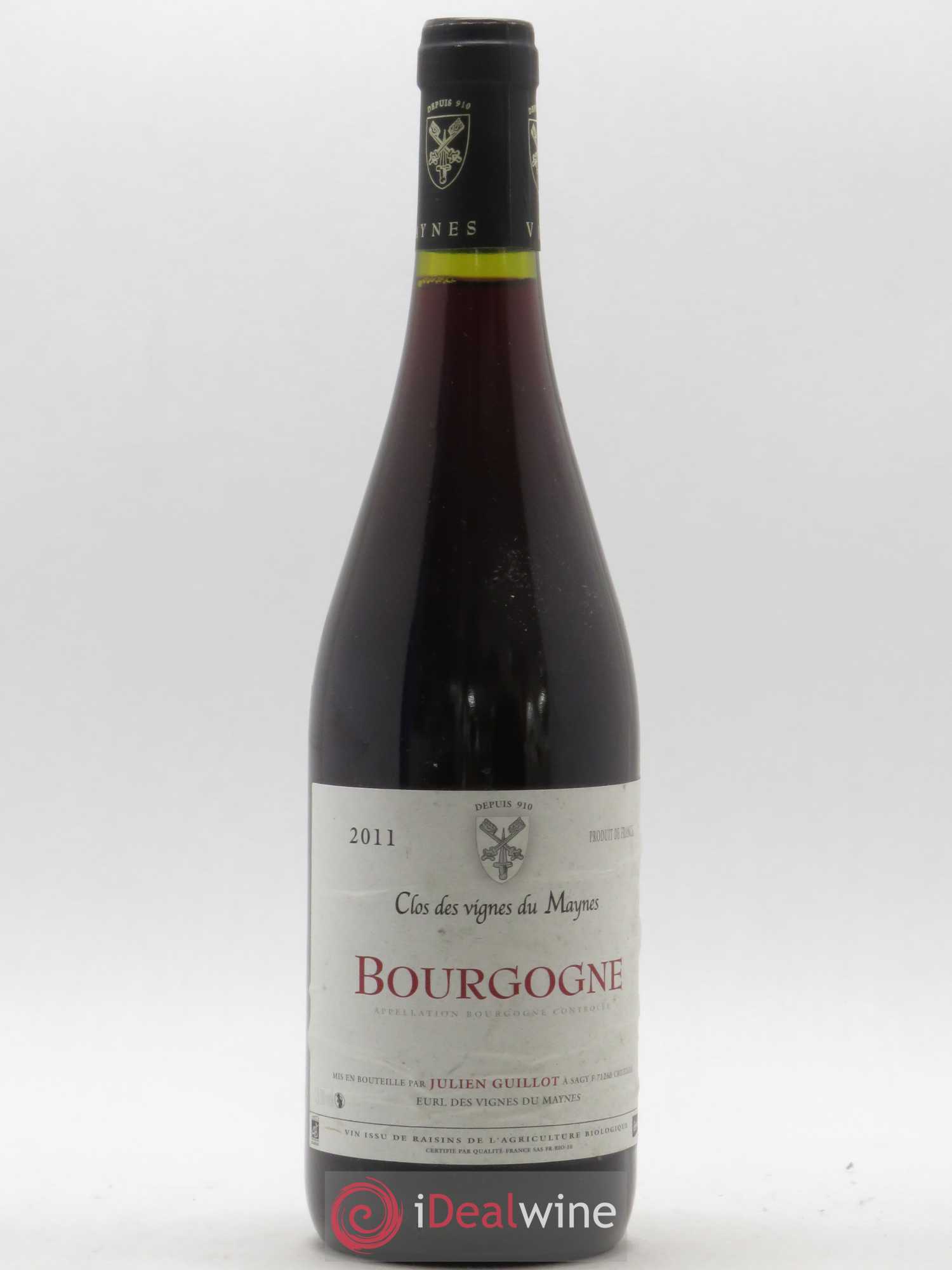 Bourgogne Les Vignes du Maynes Julien Guillot 2011 - Posten von 1 Flasche - 0