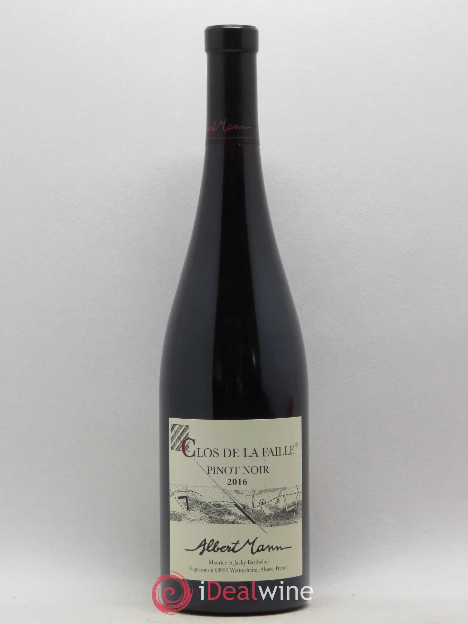 Alsace Pinot Noir Clos de la Faille Albert Mann 2016 - Lot de 1 bouteille - 0