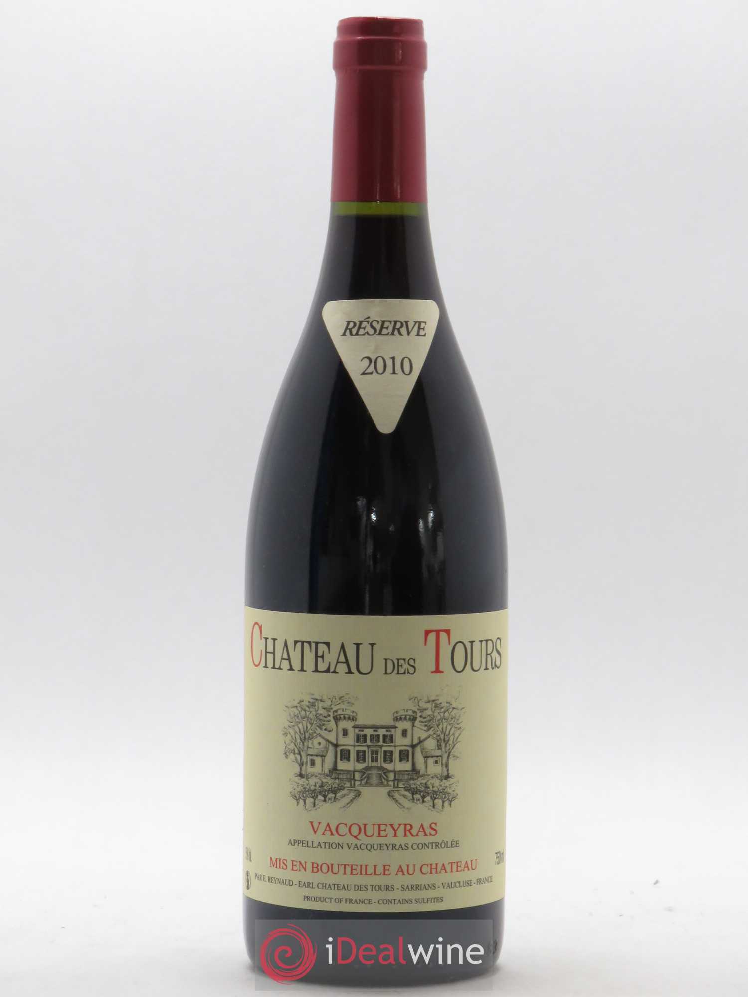 Vacqueyras Château des Tours Emmanuel Reynaud 2010 - Lot de 1 bouteille - 0