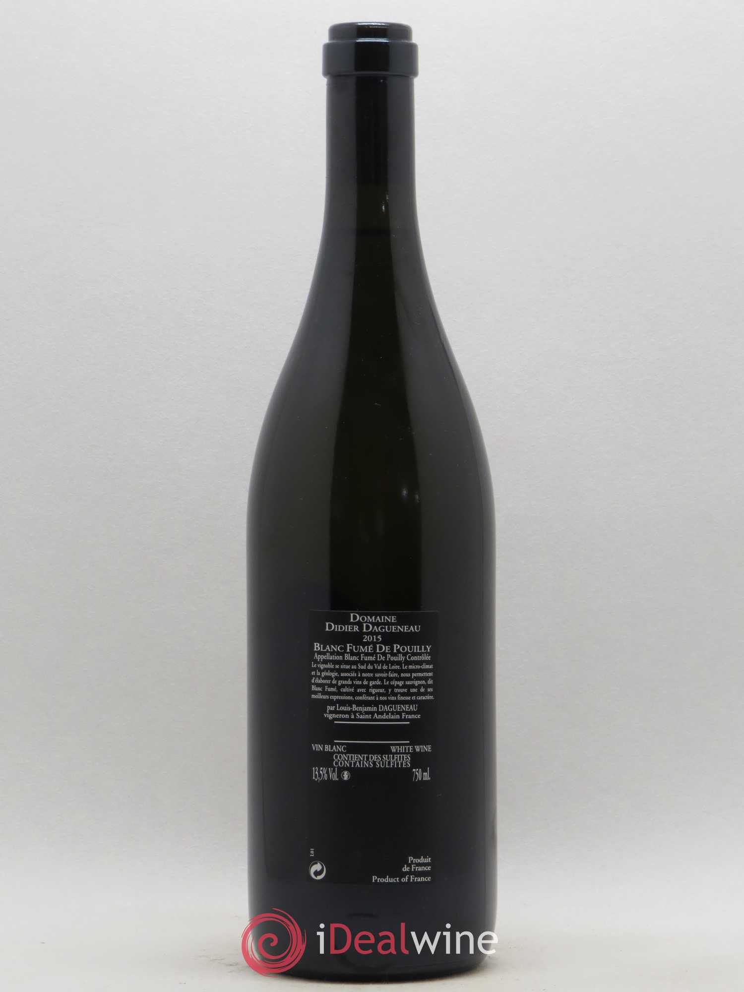 Vin de France (anciennement Pouilly-Fumé) Silex Dagueneau (Domaine Didier - Louis-Benjamin) 2015 - Lot de 1 bouteille - 1