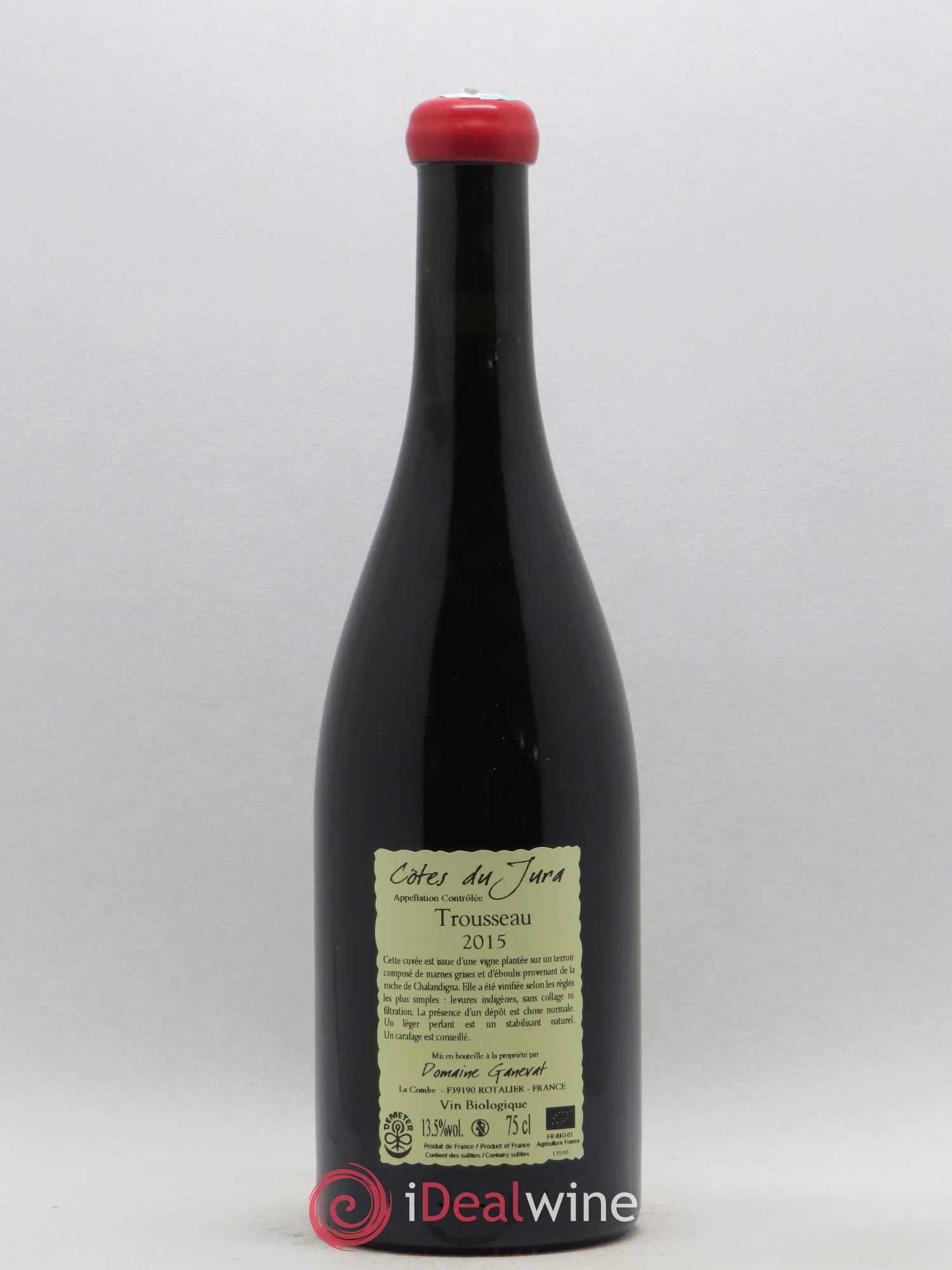 Côtes du Jura Trousseau Plein Sud Ganevat 2015 - Lot de 1 bouteille - 1