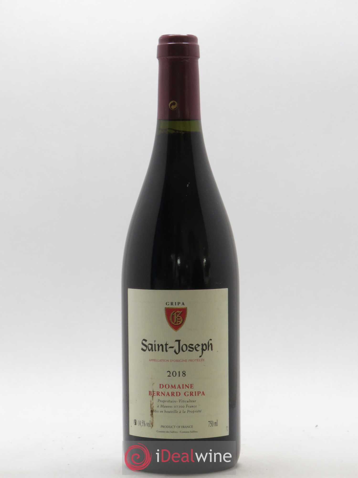 Saint-Joseph Bernard Gripa (Domaine) 2018 - Lot de 1 bouteille - 0