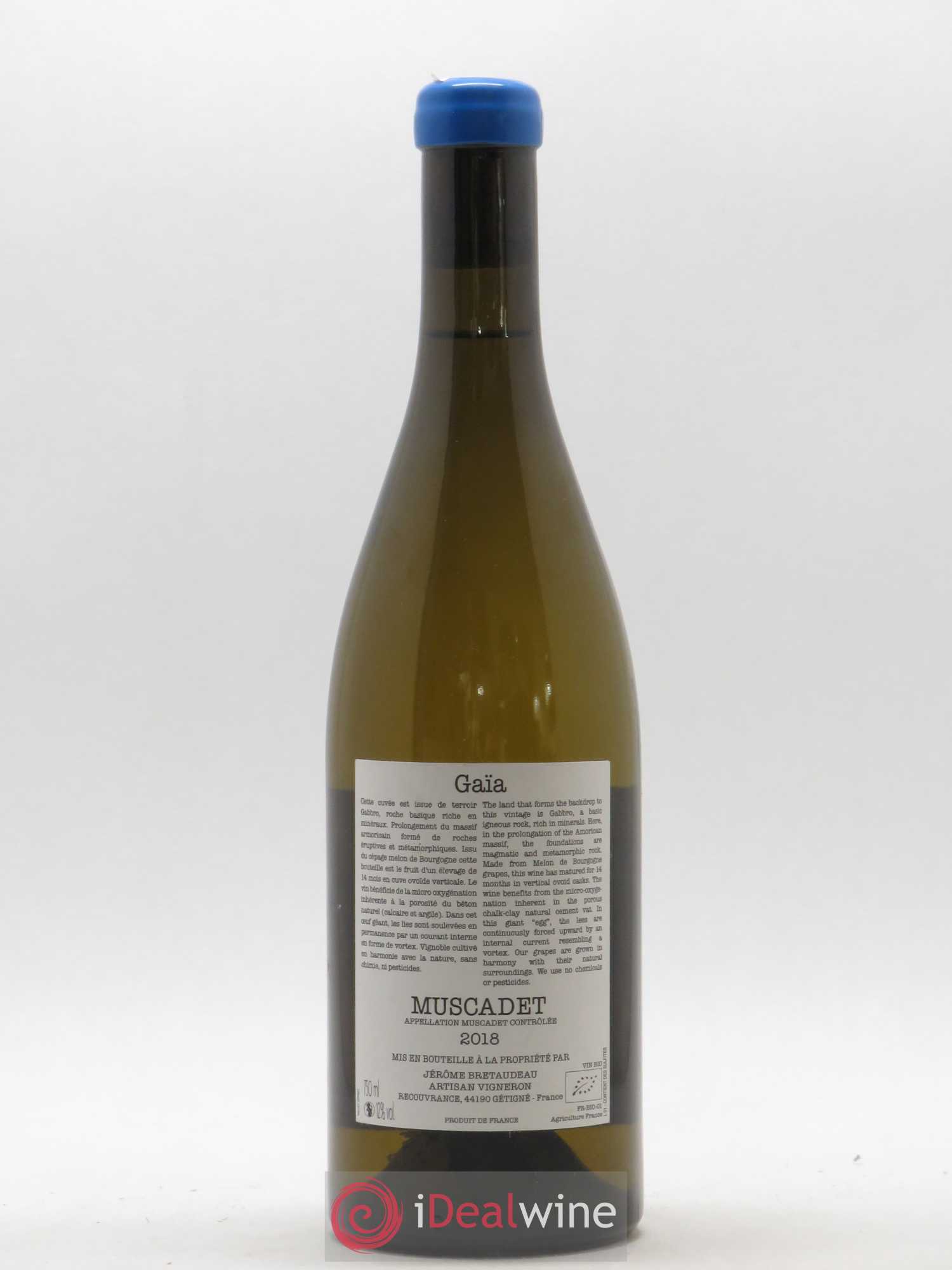 Muscadet-Sèvre-et-Maine Gaia Jérôme Bretaudeau - Domaine de Bellevue 2018 - Lot de 1 bouteille - 1