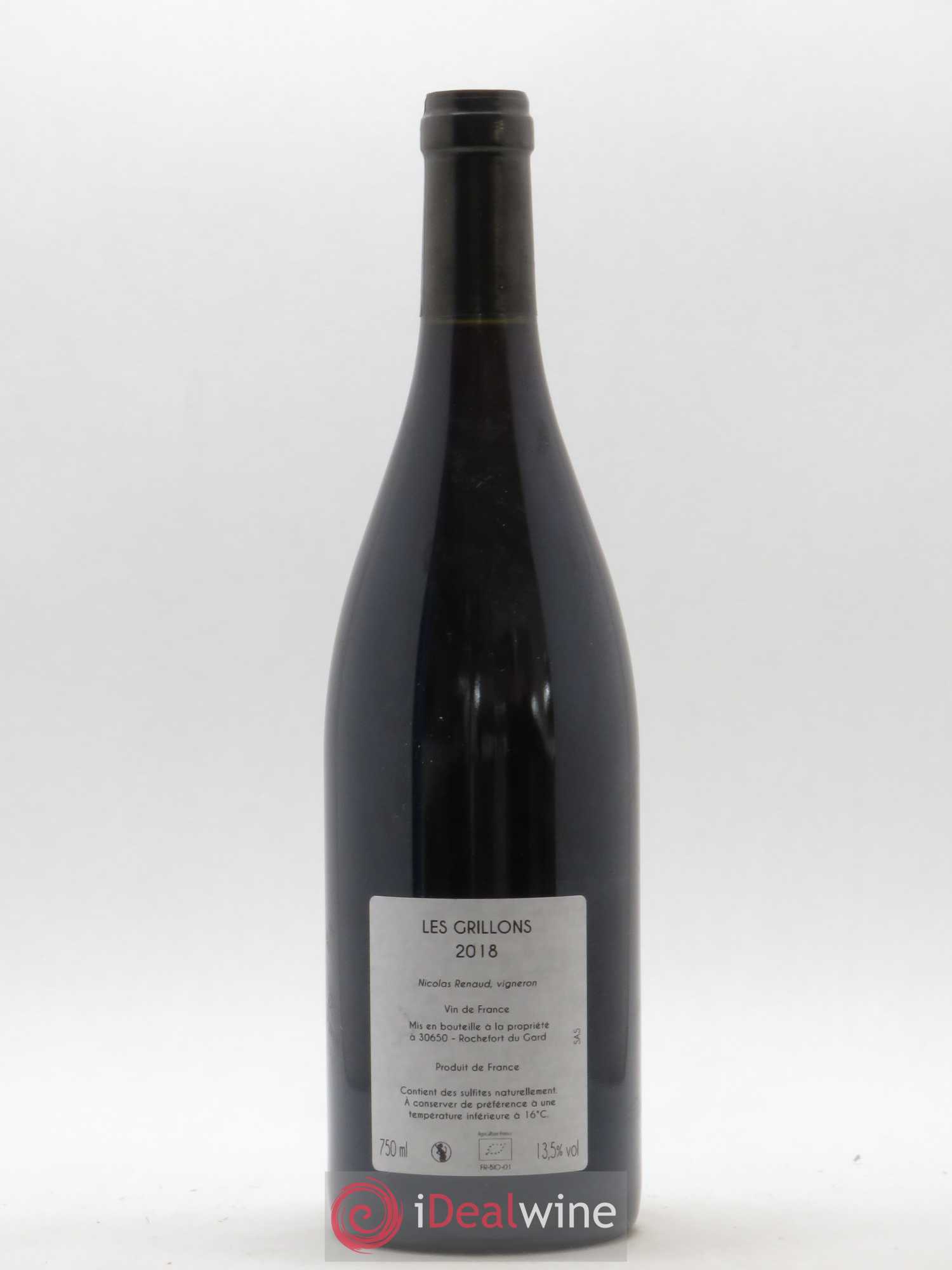 Vin de France Les Grillons Clos des Grillons 2018 - Lot de 1 bouteille - 1