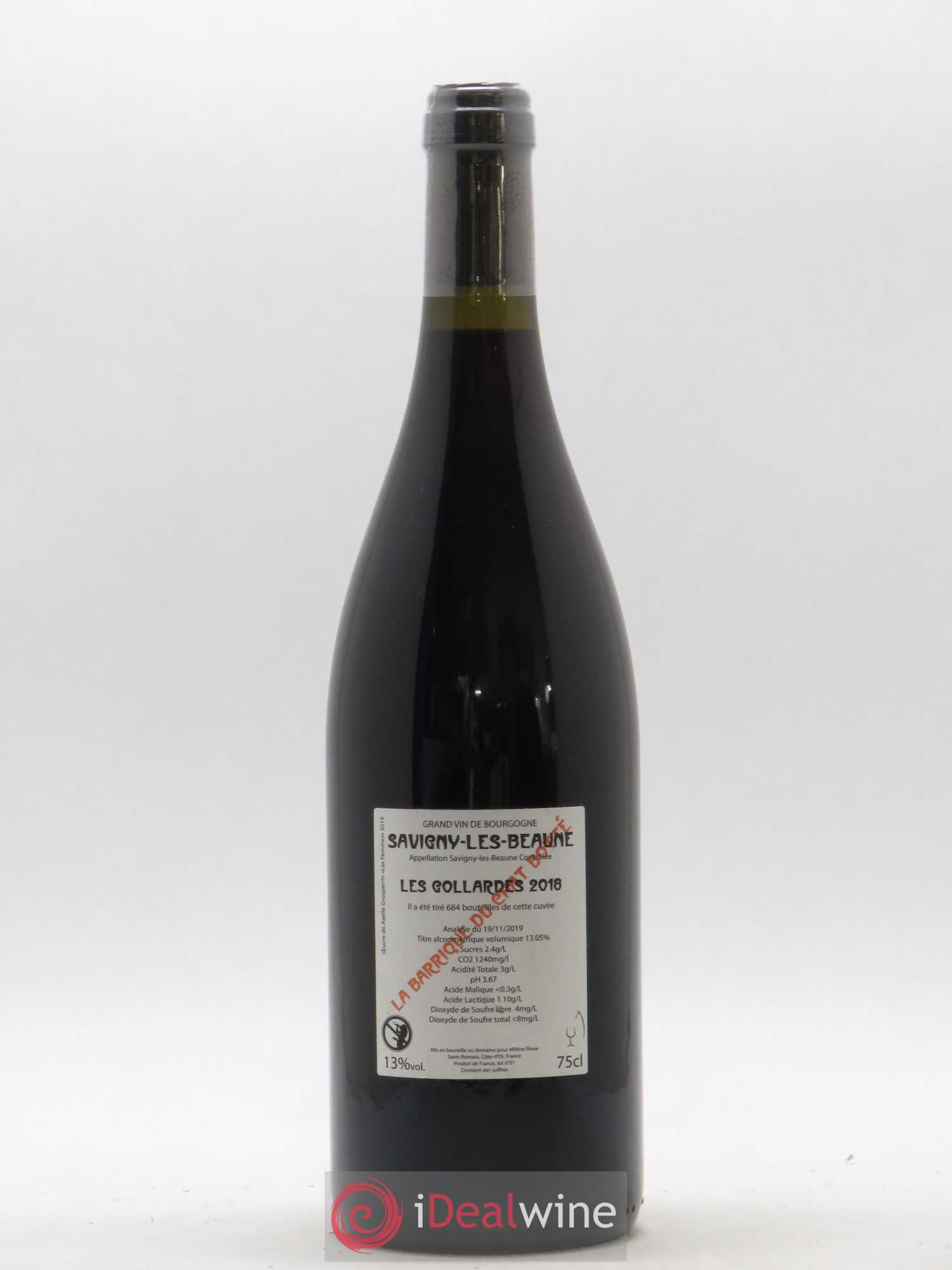 Savigny-lès-Beaune Les Gollardes Barrique Du Chat Botte 2018 - Posten von 1 Flasche - 1