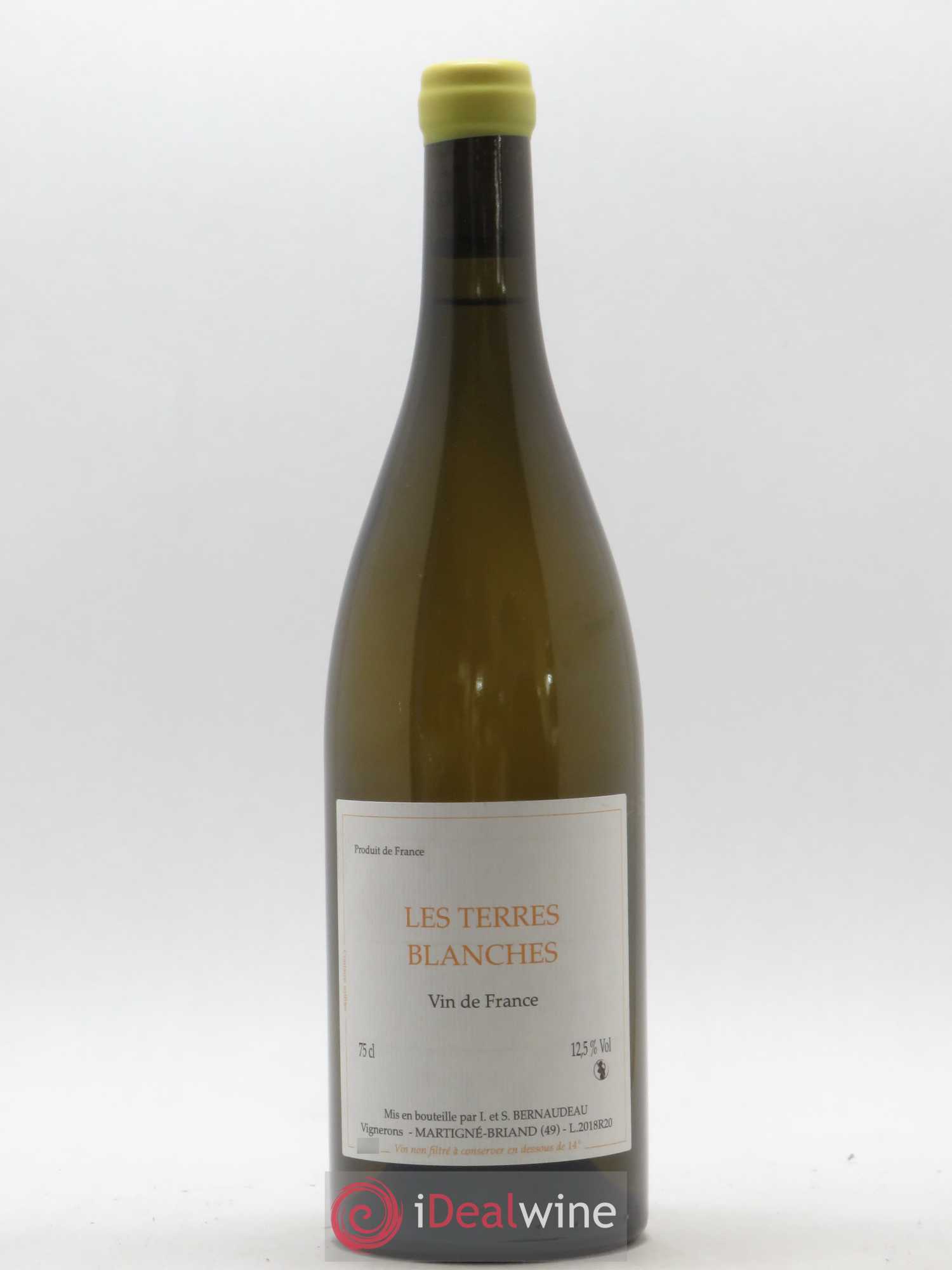 Vin de France Les Terres Blanches Stéphane Bernaudeau 2018 - Lot de 1 bouteille - 0