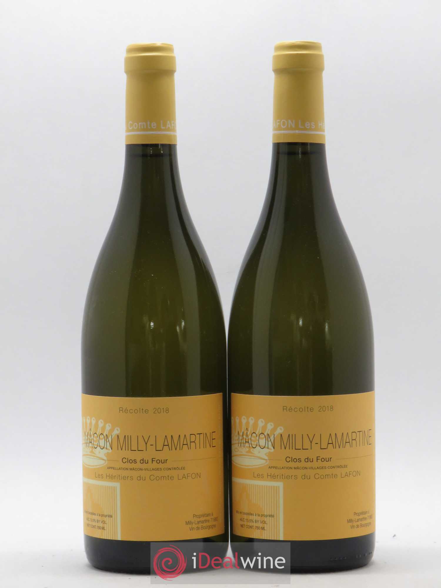 Mâcon Milly-Lamartine Clos du Four Héritiers du Comte Lafon (Domaine des) 2018 - Lot de 2 bouteilles - 0