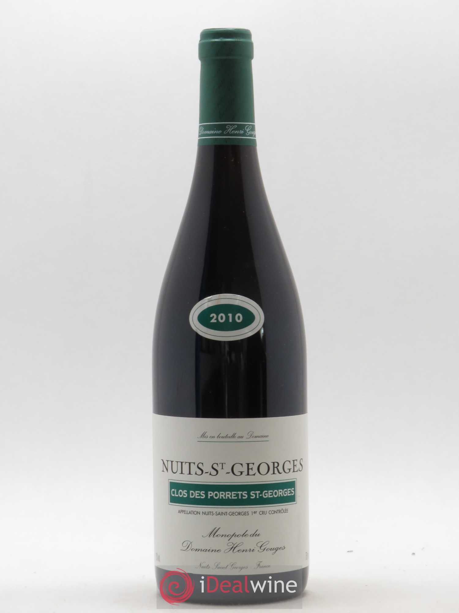 Nuits-Saint-Georges 1er Cru Clos des Porrets St Georges Henri Gouges 2010 - Posten von 1 Flasche - 0