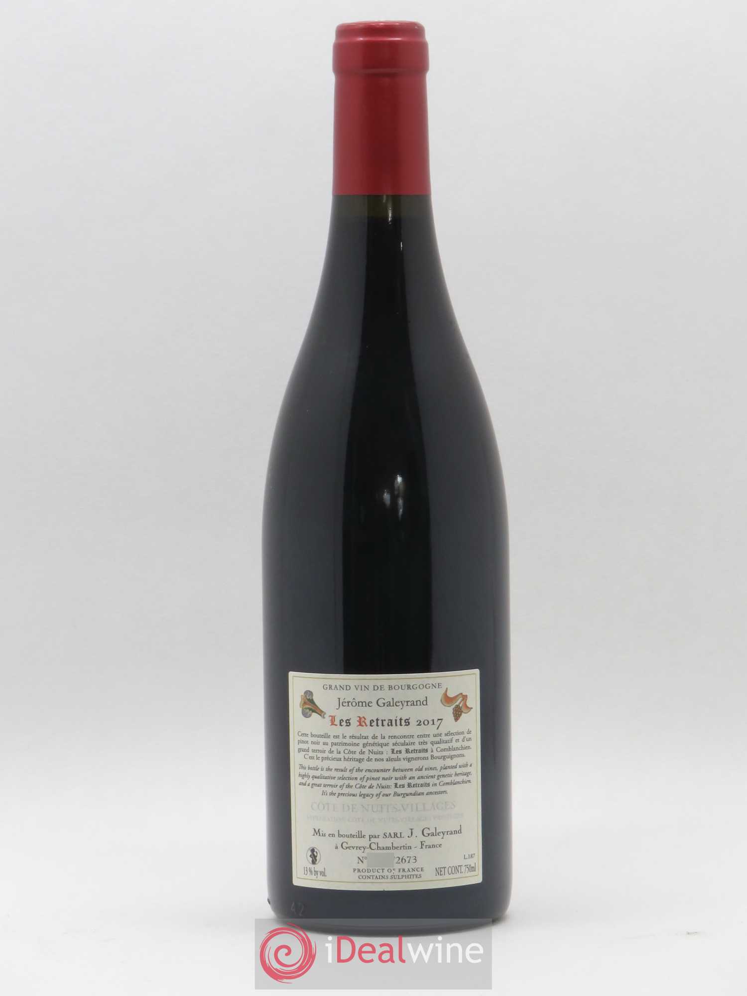 Côte de Nuits-Villages Les Retraits Jerome Galleyrand 2017 - Posten von 1 Flasche - 1