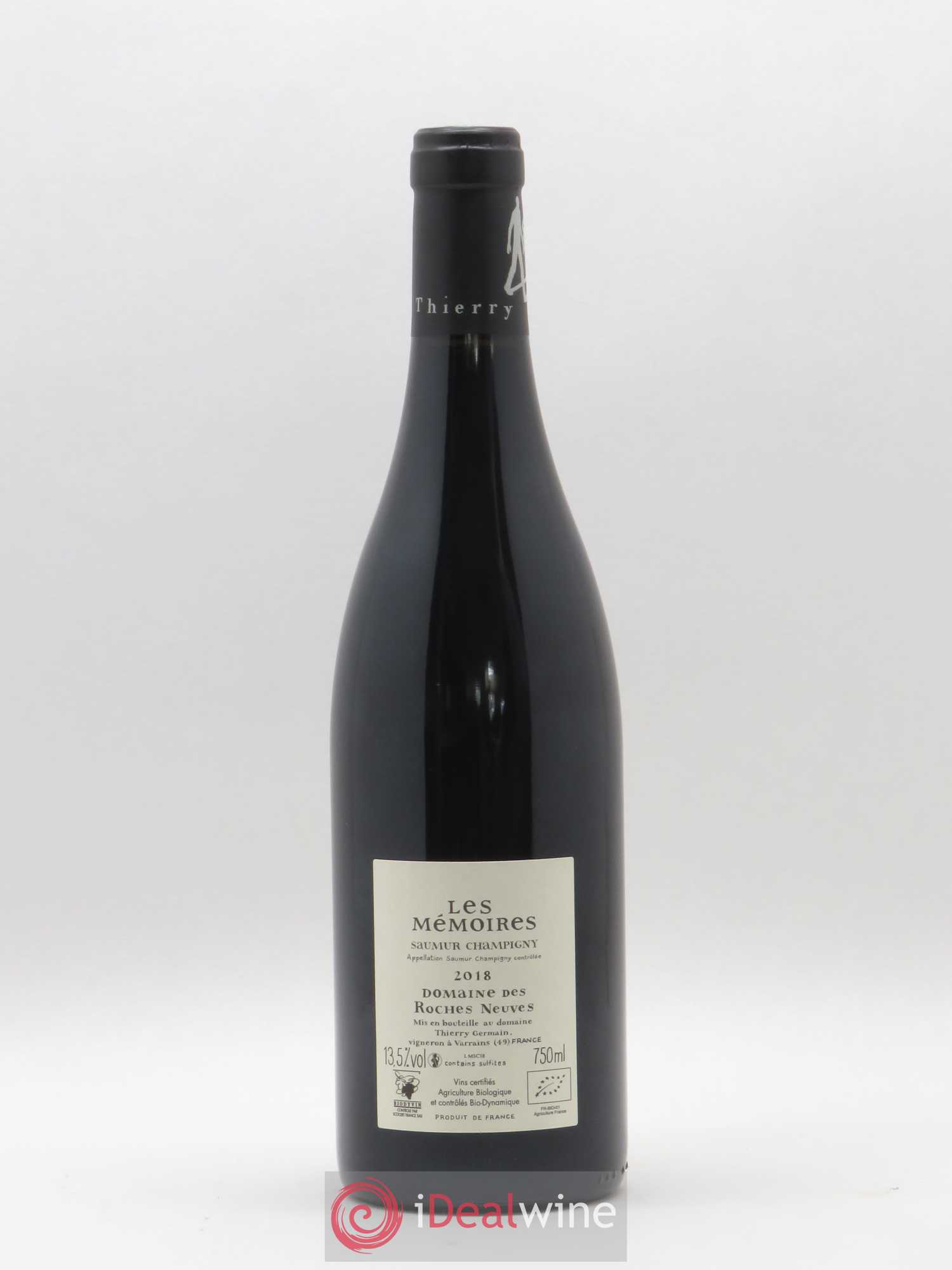 Saumur-Champigny Les Mémoires Domaine des Roches Neuves - Thierry Germain 2018 - Lot de 1 bouteille - 1
