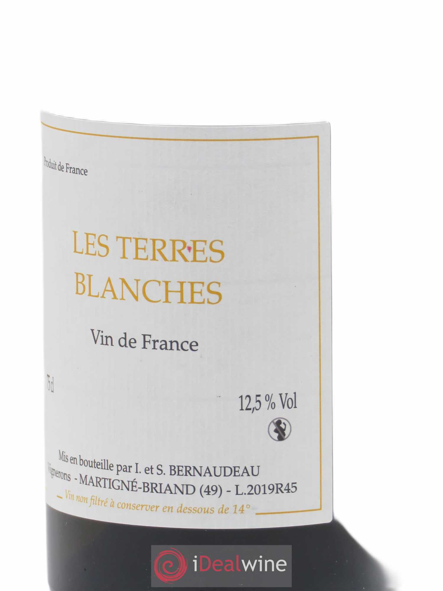 Vin de France Les Terres Blanches Stéphane Bernaudeau 2019 - Lot de 1 bouteille - 1