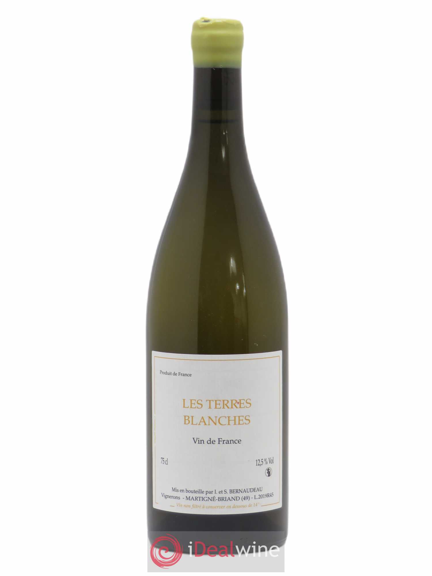 Vin de France Les Terres Blanches Stéphane Bernaudeau 2019 - Lot de 1 bouteille - 0