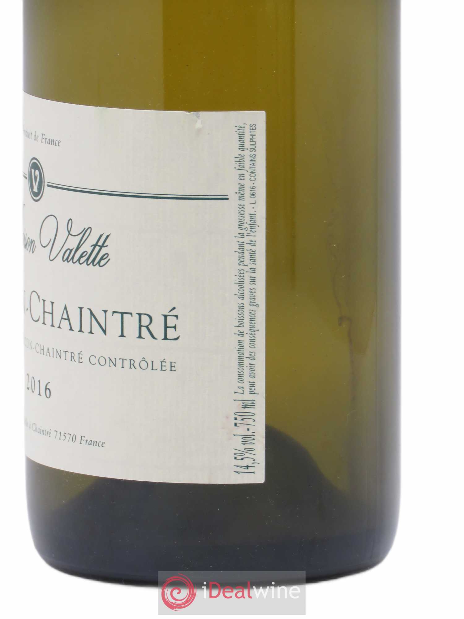 Mâcon Chaintré  Vieilles Vignes Valette (Domaine)  (sans prix de réserve) 2016 - Lot de 1 bouteille - 1