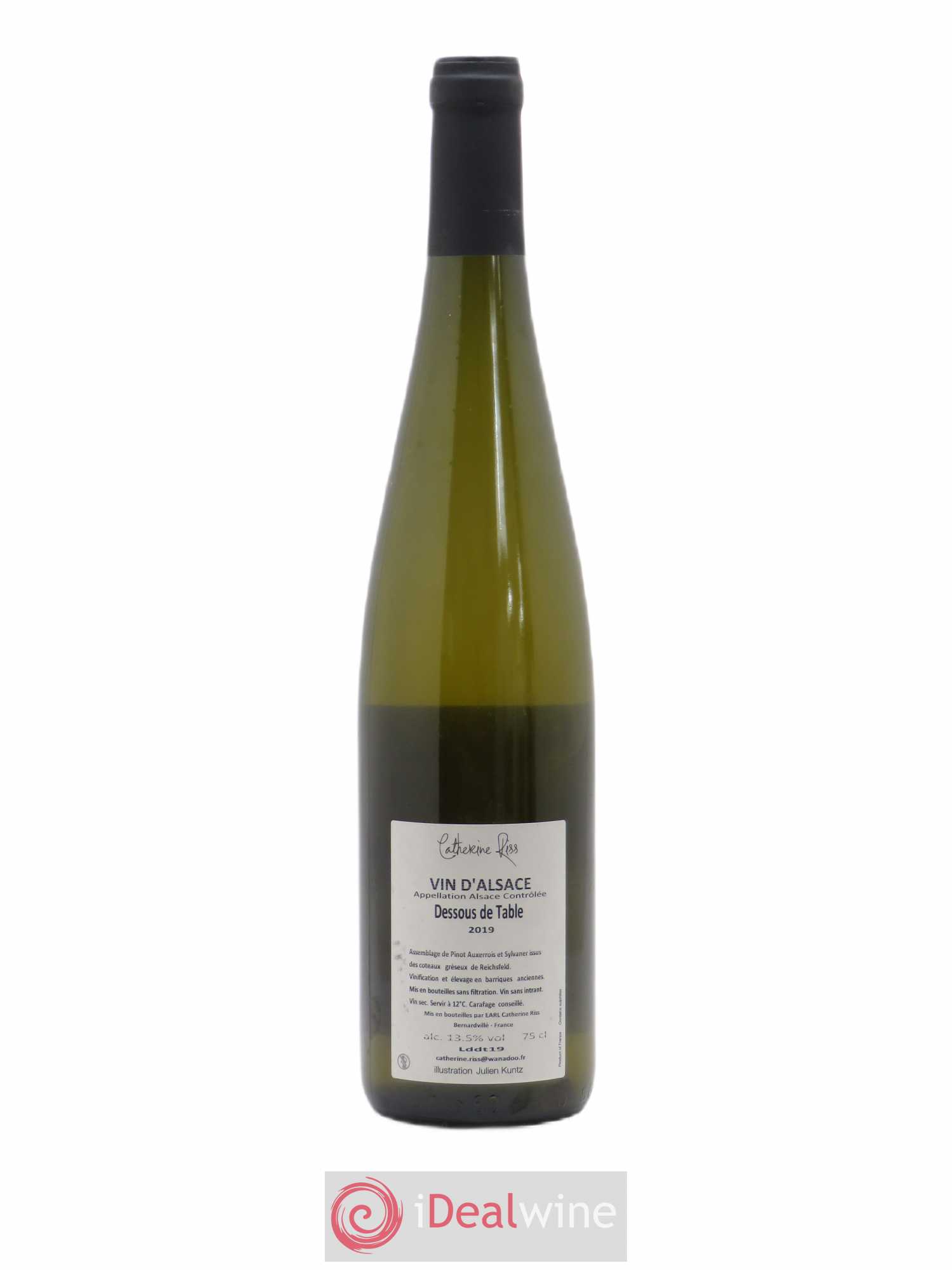 Alsace Dessous de Table Catherine Riss 2019 - Lot de 1 bouteille - 1