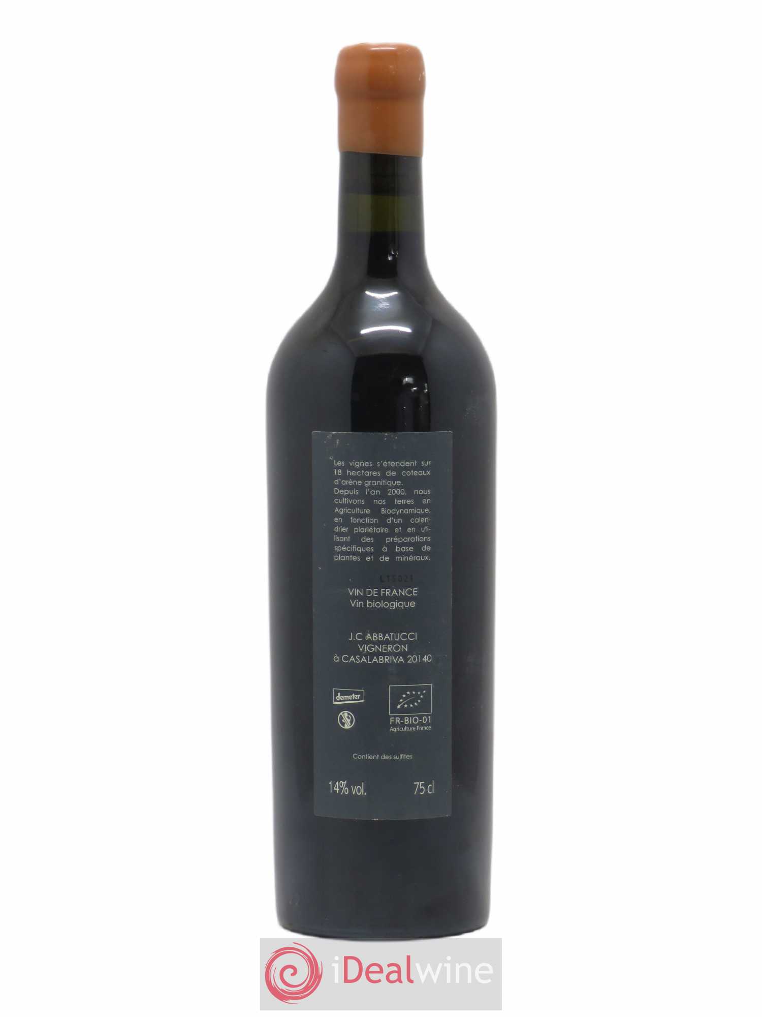 Vin de France Ministre Impérial Cuvée Collection Comte Abbatucci (Domaine) 2015 - Lot de 1 bouteille - 1