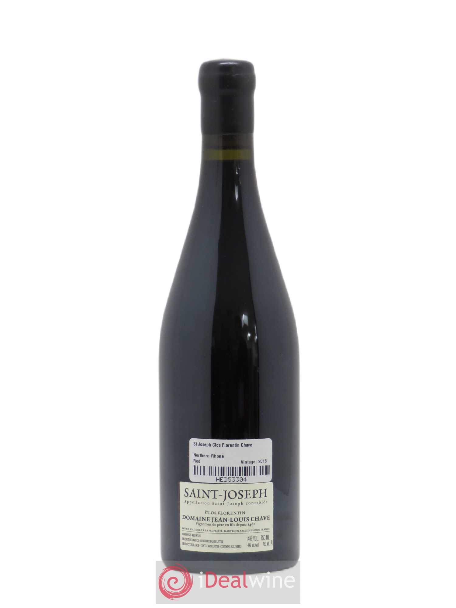 Saint-Joseph Clos Florentin Jean-Louis Chave 2016 - Lot de 1 bouteille - 1