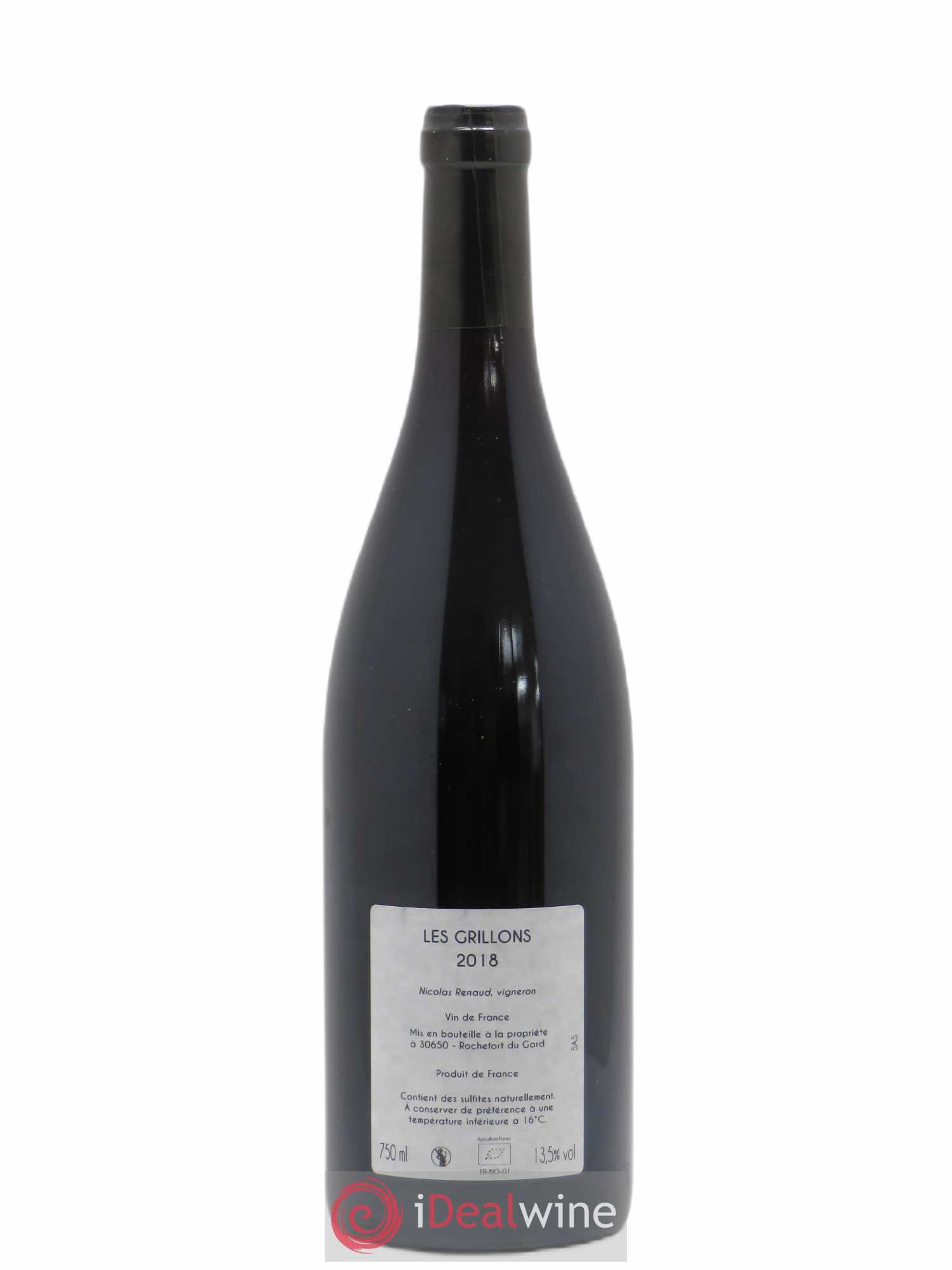 Vin de France Les Grillons Clos des Grillons 2018 - Lot de 1 bouteille - 1
