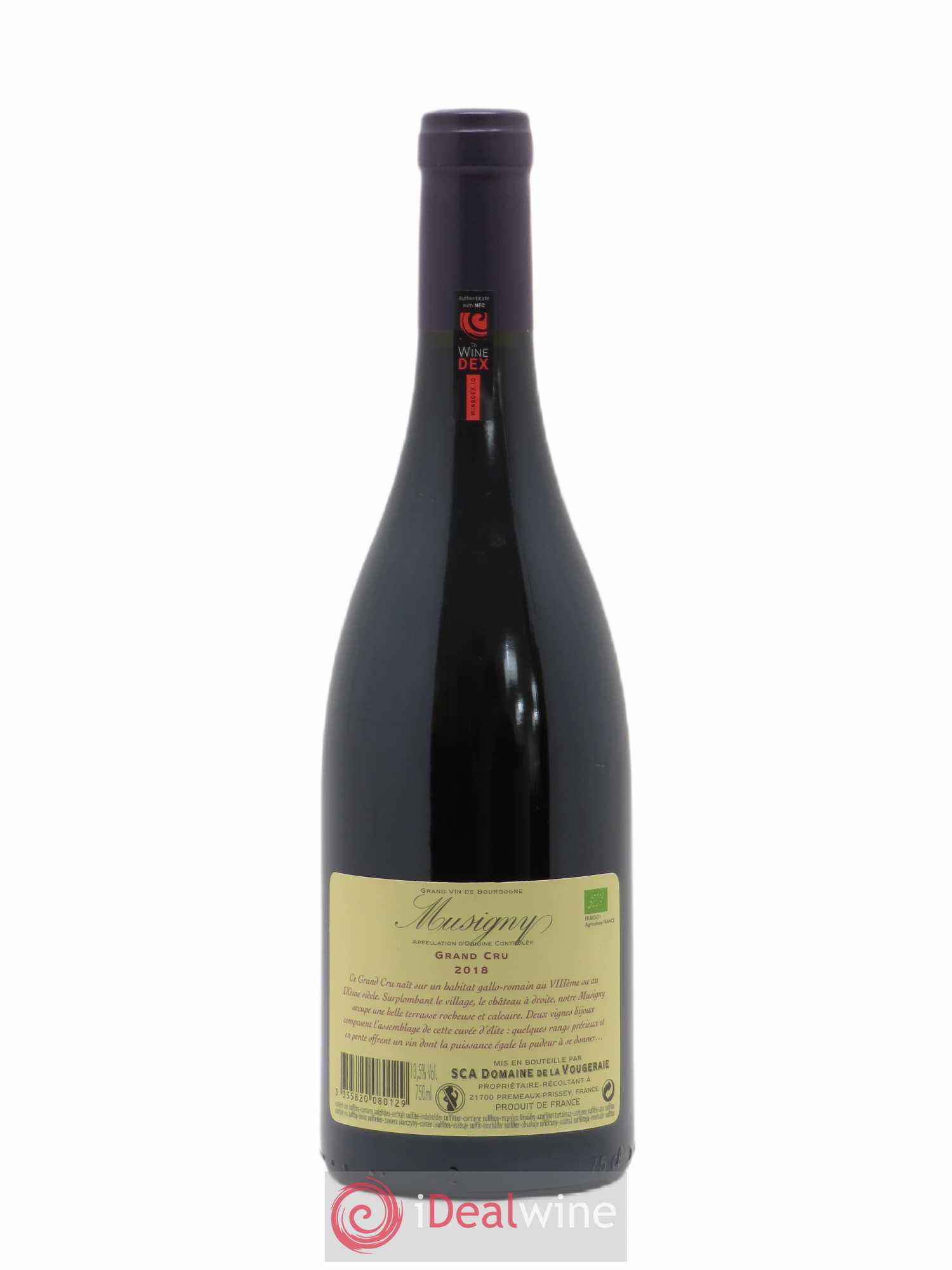 Musigny Grand Cru La Vougeraie 2018 - Lot de 1 bouteille - 1