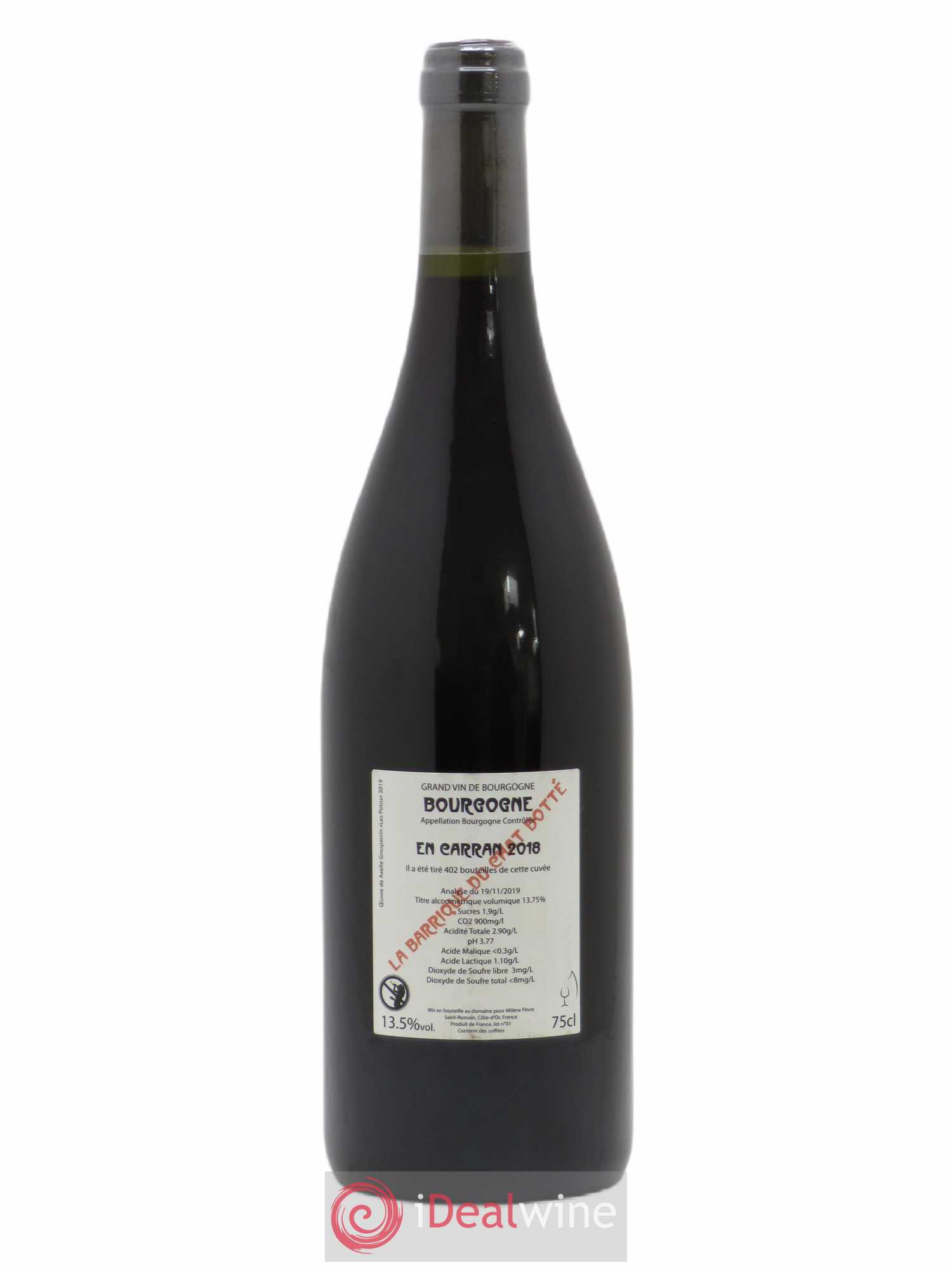 Bourgogne En Carran La Barrique du Chat Botté 2018 - Posten von 1 Flasche - 1