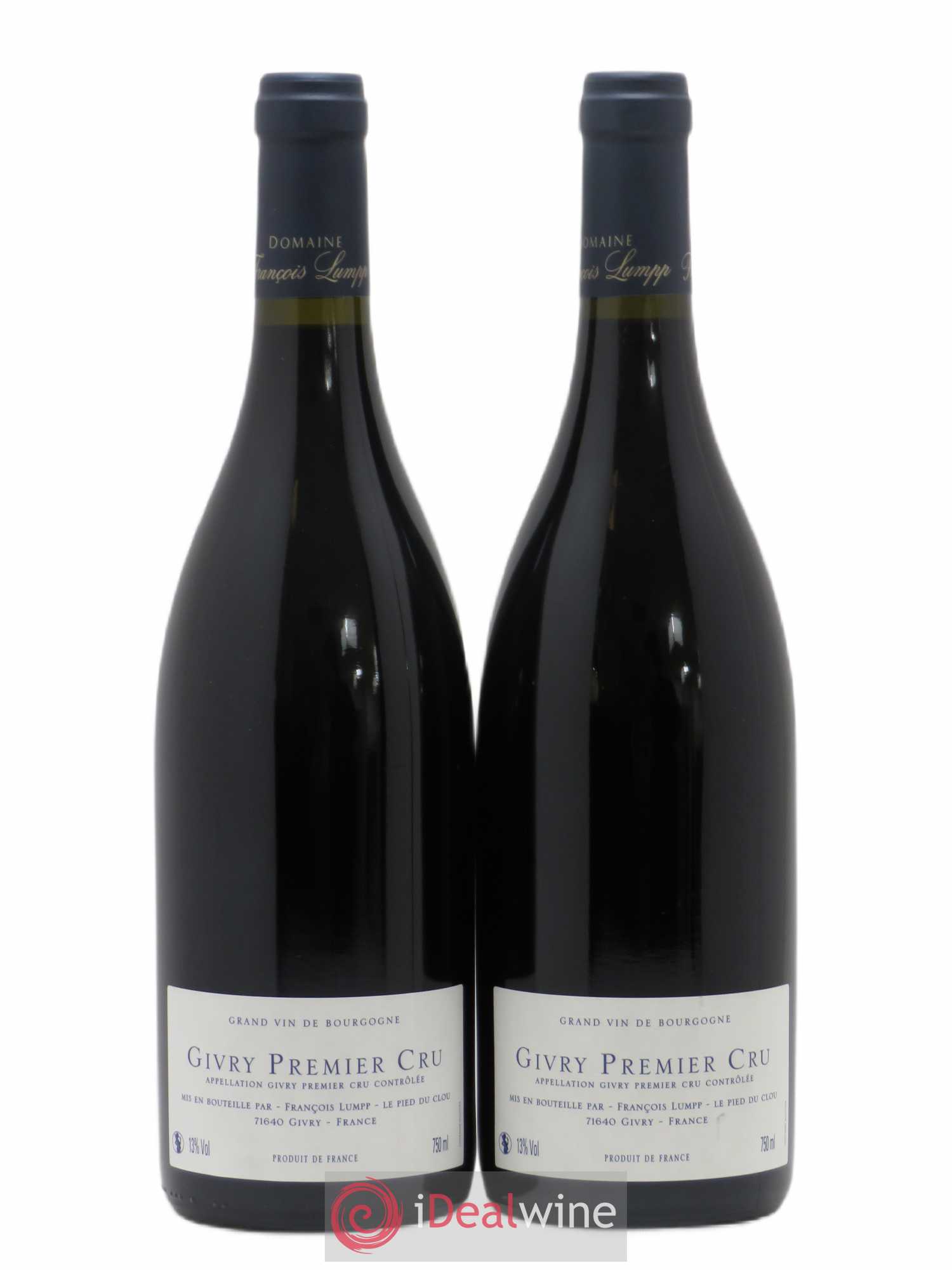 Givry 1er Cru Le Pied du Clou François Lumpp (Domaine) 2019 - Lot de 2 bouteilles - 1
