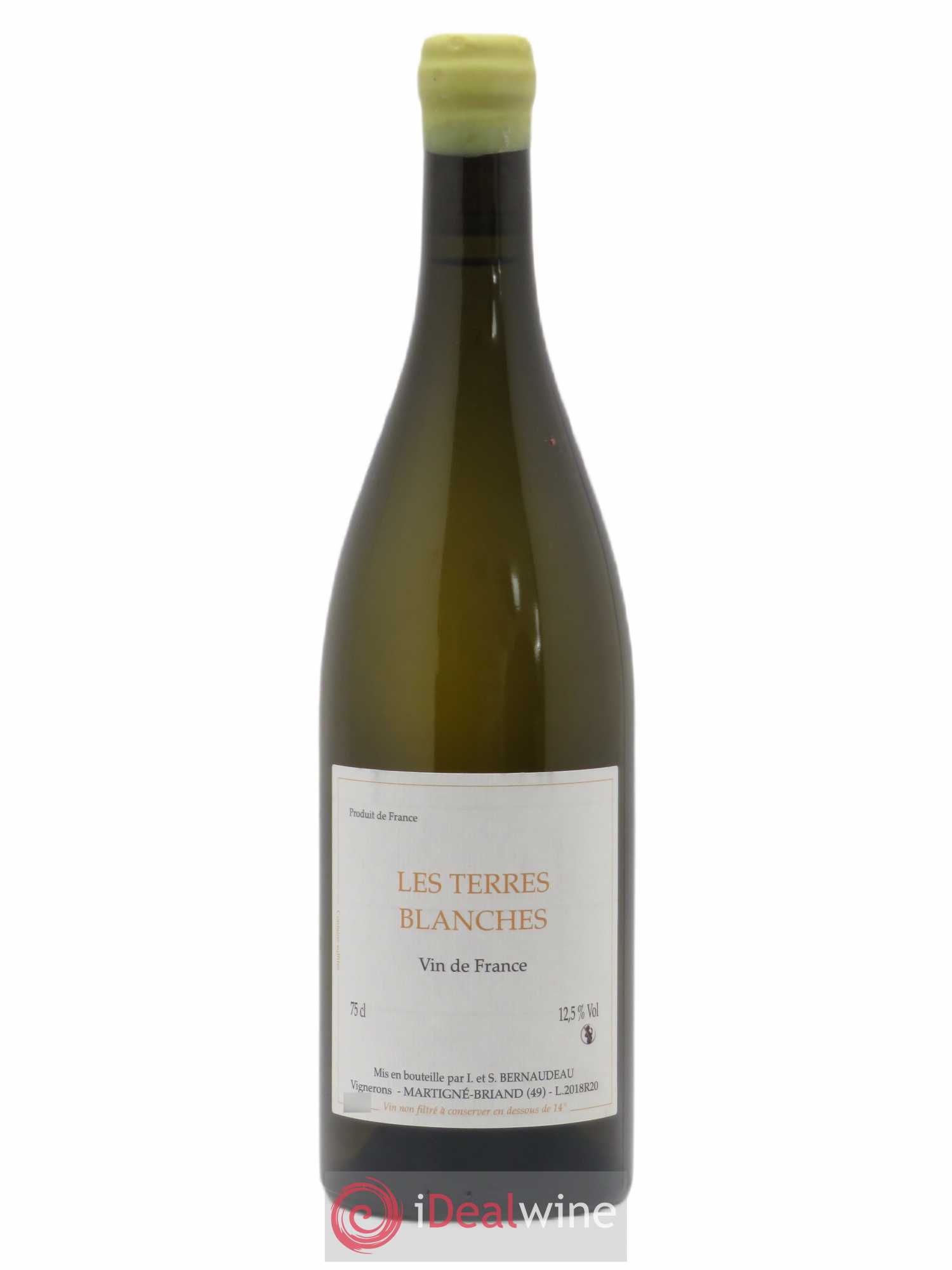 Vin de France Les Terres Blanches Stéphane Bernaudeau 2018 - Lot de 1 bouteille - 0