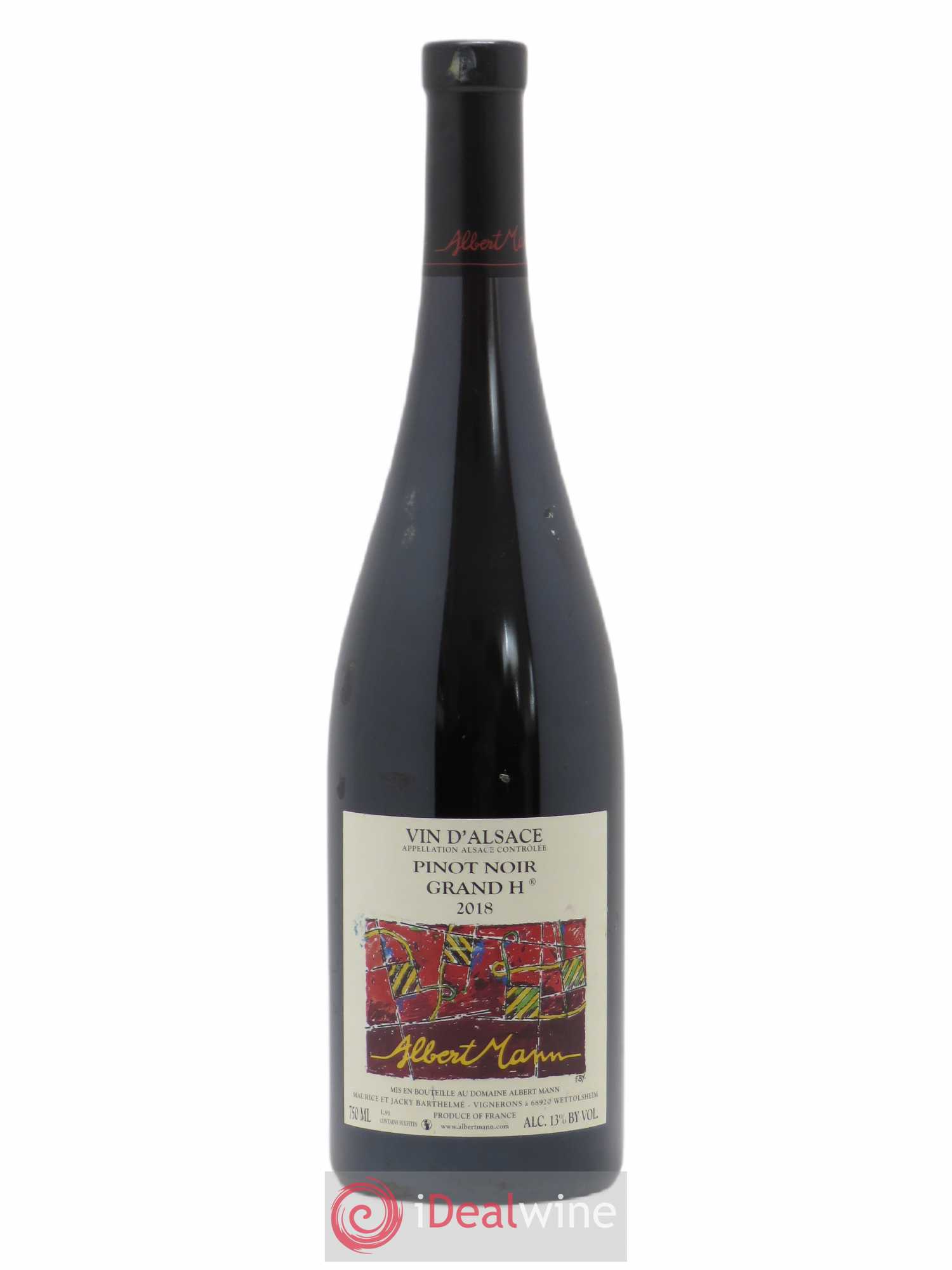 Alsace Pinot Noir Grand Cru Hengst Grand H Albert Mann 2018 - Lot de 1 bouteille - 0