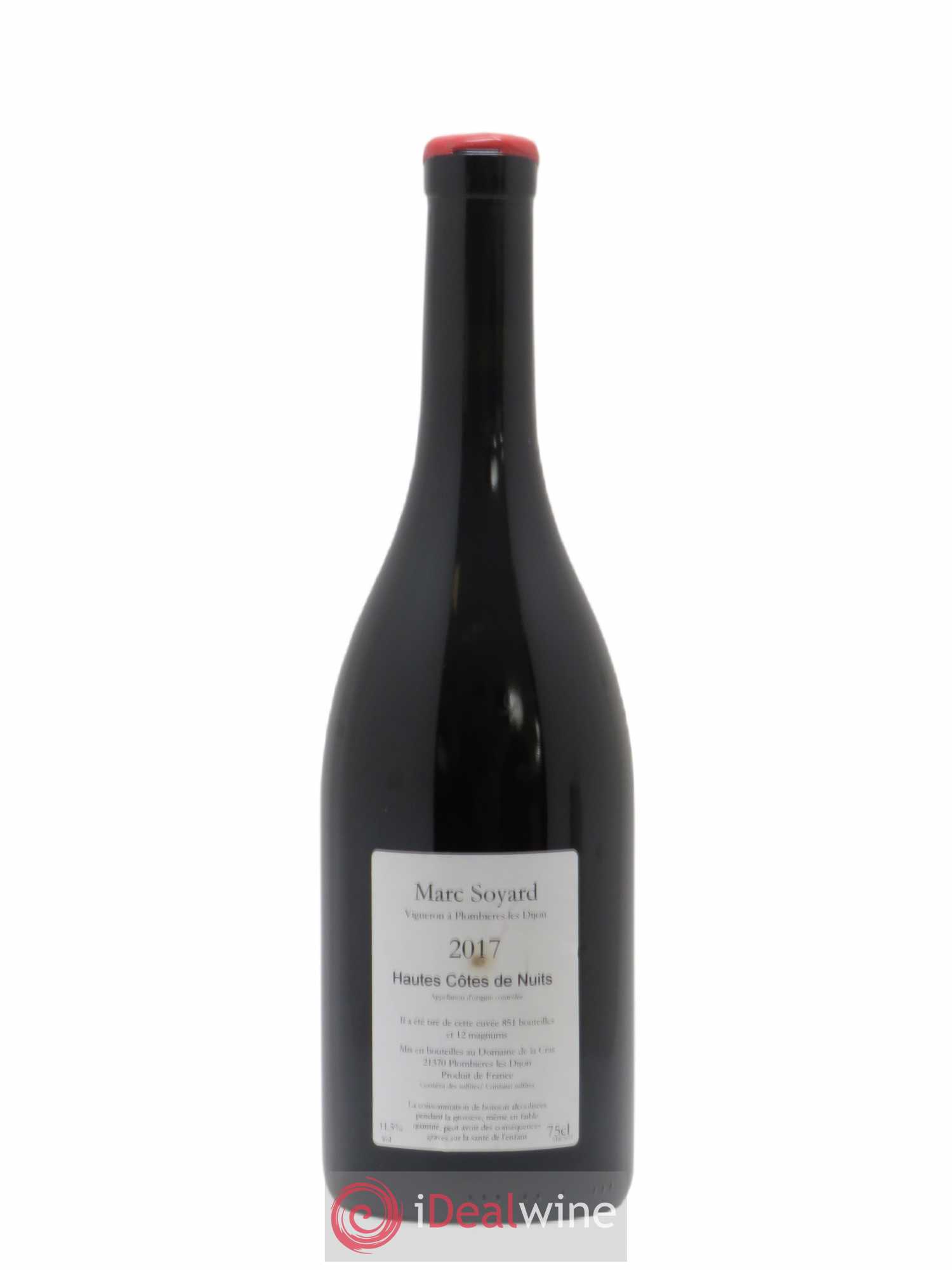 Hautes-Côtes de Nuits Domaine de la Cras - Marc Soyard 2017 - Lot de 1 bouteille - 1