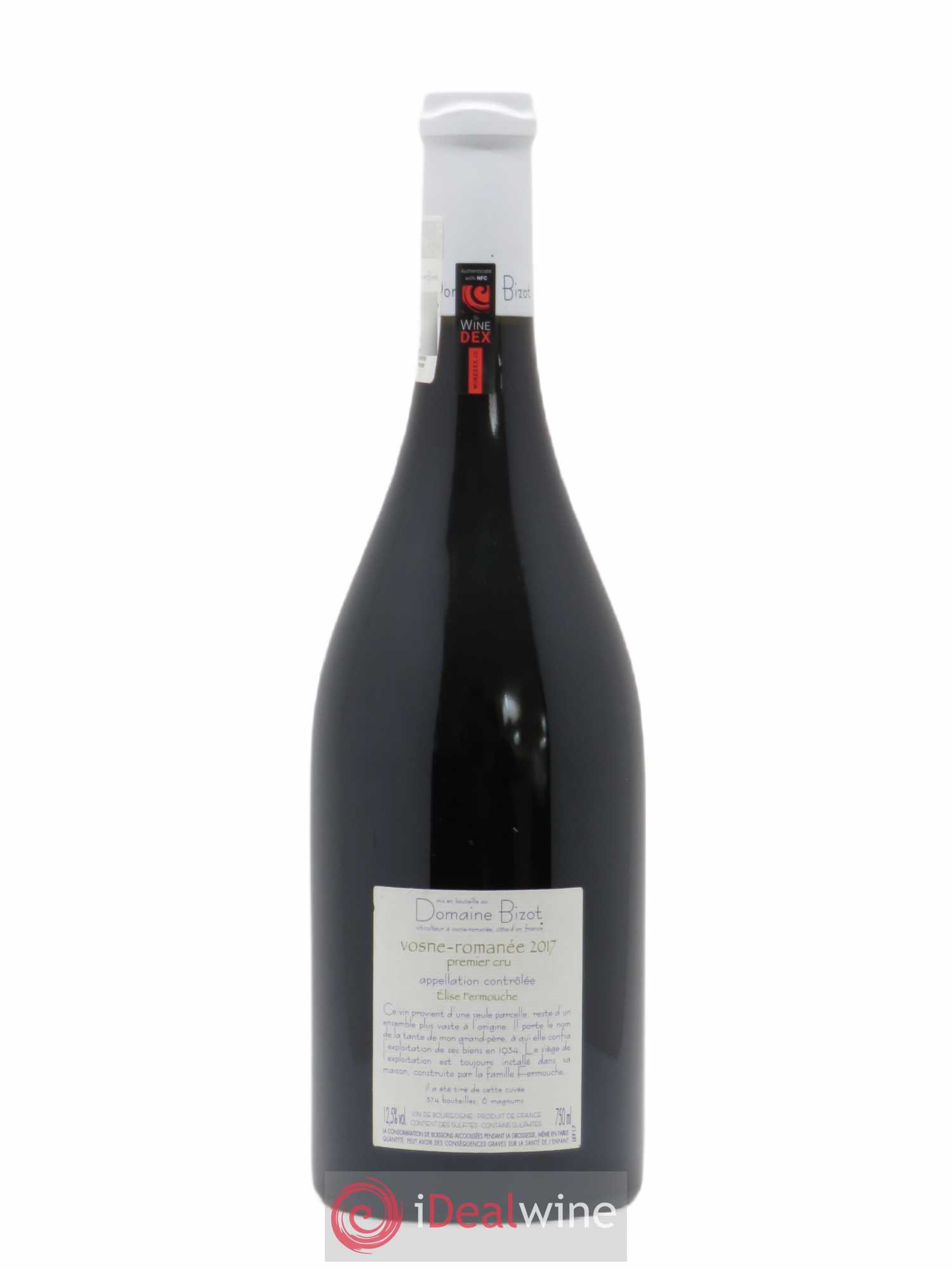 Vosne-Romanée 1er Cru Elise Fermouche Bizot (Domaine) 2017 - Lot de 1 bouteille - 1