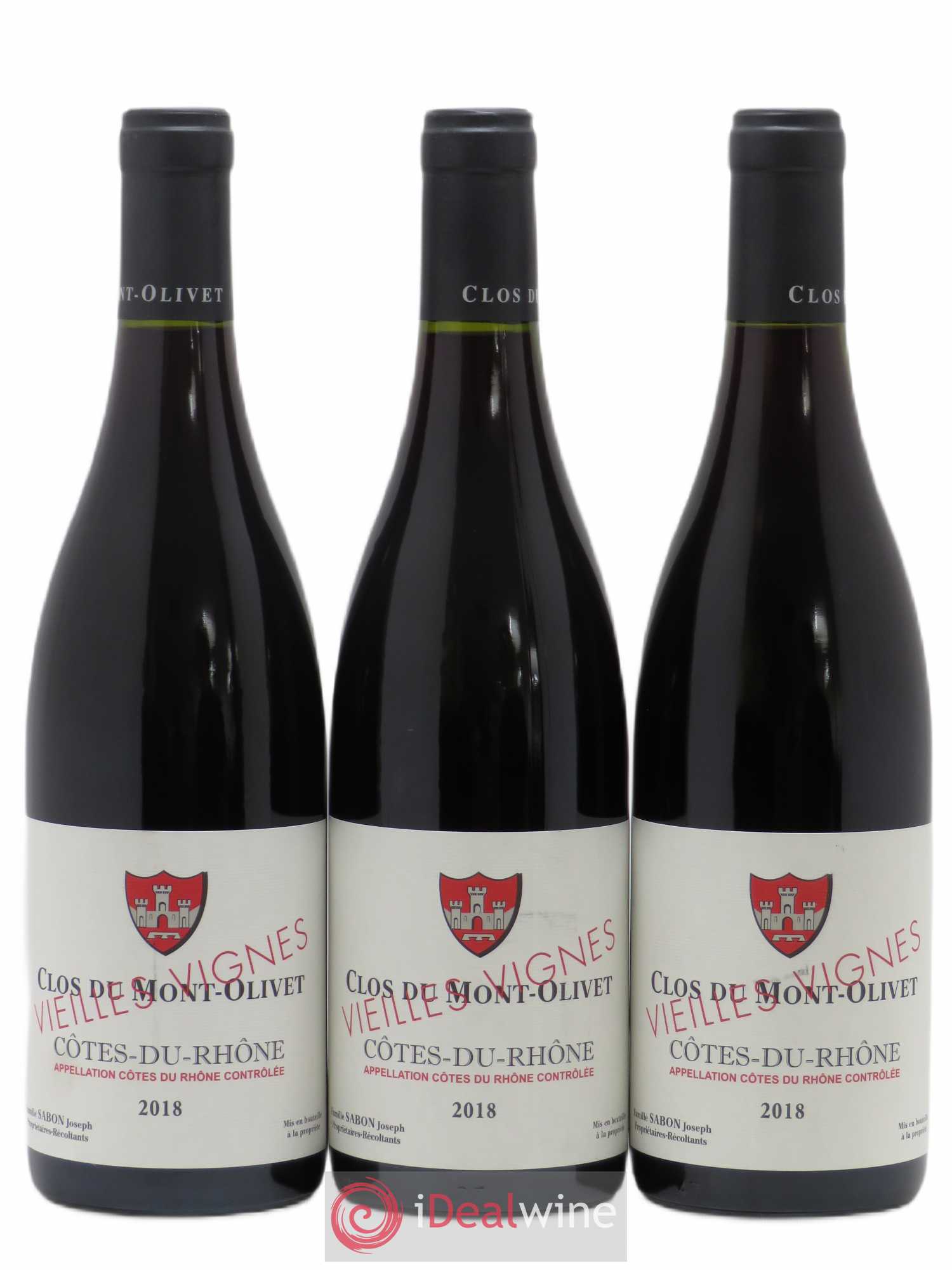 Côtes-du-Rhône Vieilles Vignes Clos du Mont-Olivet (sans prix de réserve) 2018 - Lot de 3 bouteilles - 0