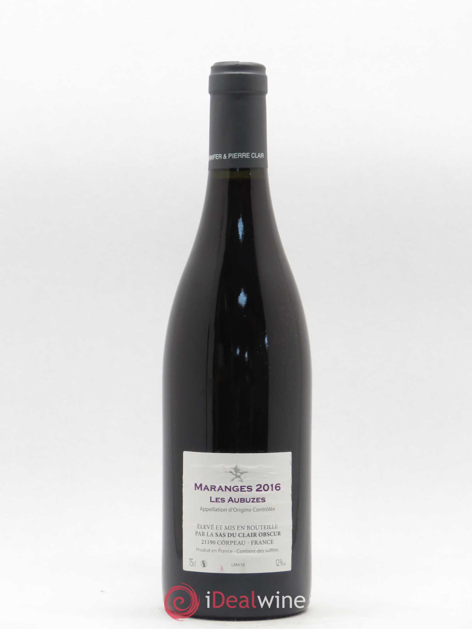 Maranges Les Aubuzes Clair-Obscur (sans prix de réserve) 2016 - Posten von 1 Flasche - 1