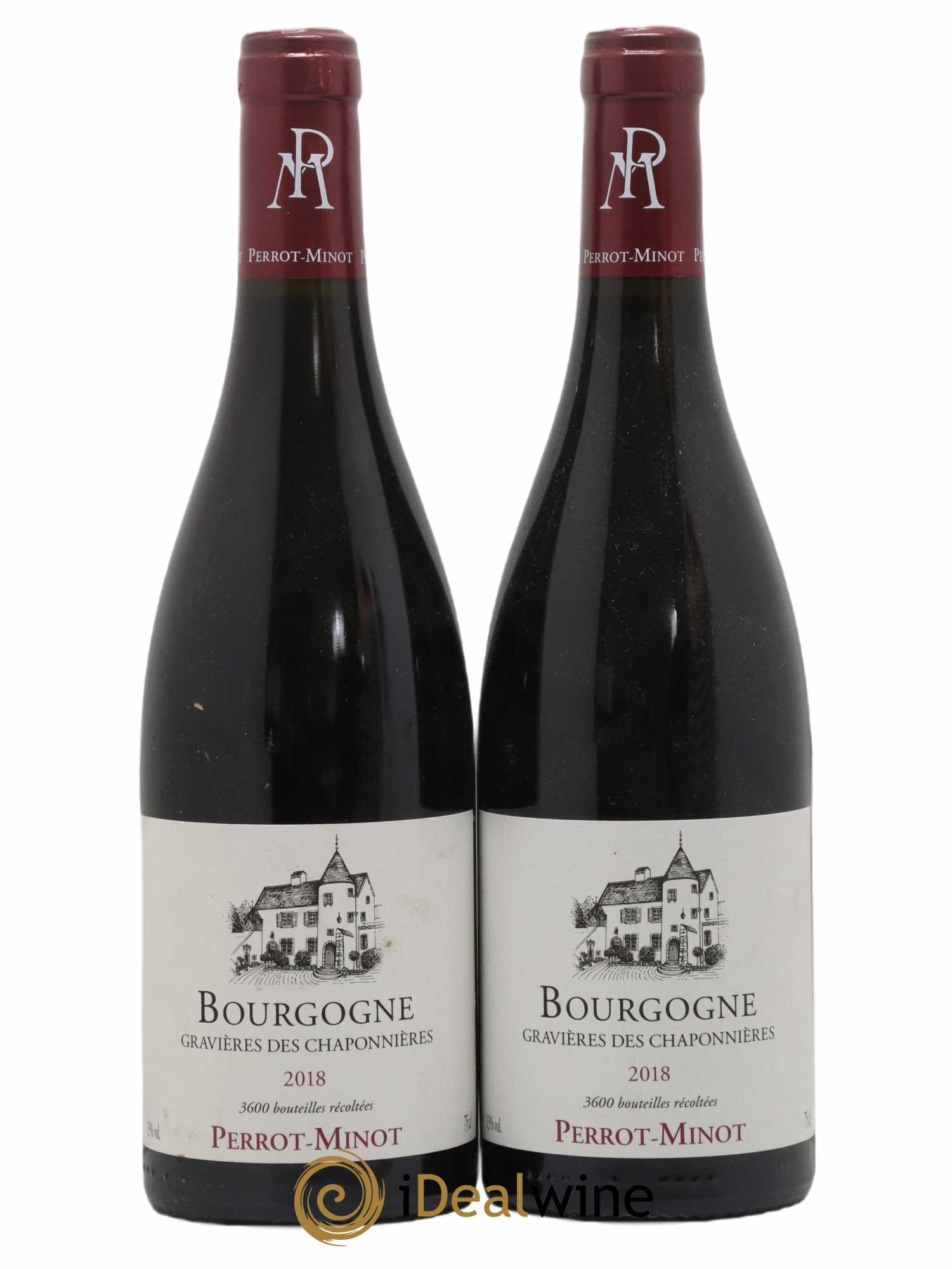 Bourgogne Gravières des Chaponnières Perrot-Minot 2018 - Lot of 2 bottles - 0