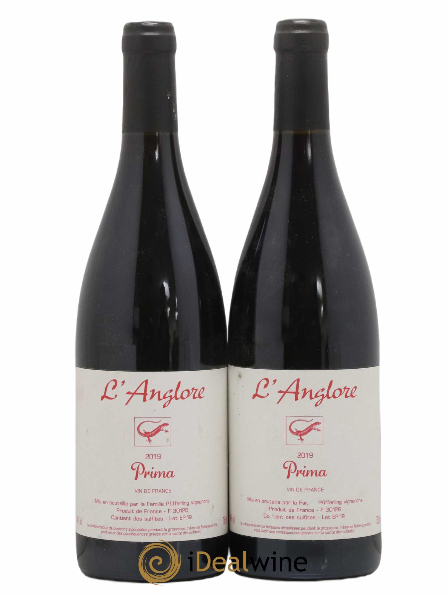 Vin de France Prima L'Anglore (sans prix de réserve) 2019 - Lot de 2 bouteilles - 0