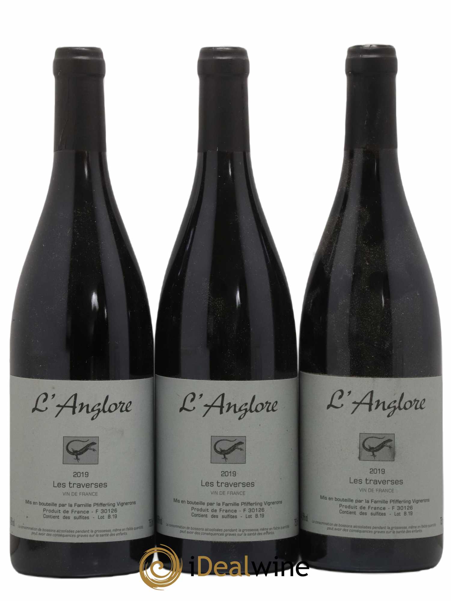 Vin de France Les Traverses L'Anglore 2019 - Lot de 3 bouteilles - 0