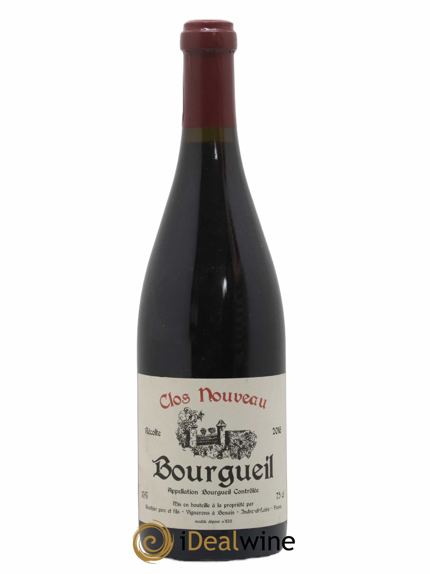 Bourgueil Clos Nouveau Domaine du Bel Air 2016 - Lot de 1 bouteille - 0
