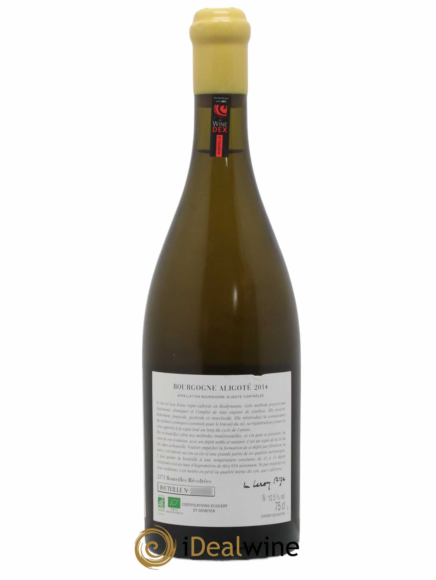 Bourgogne Aligoté Sous Chatelet d'Auvenay (Domaine) (sans prix de réserve) 2014 - Lot de 1 bouteille - 1