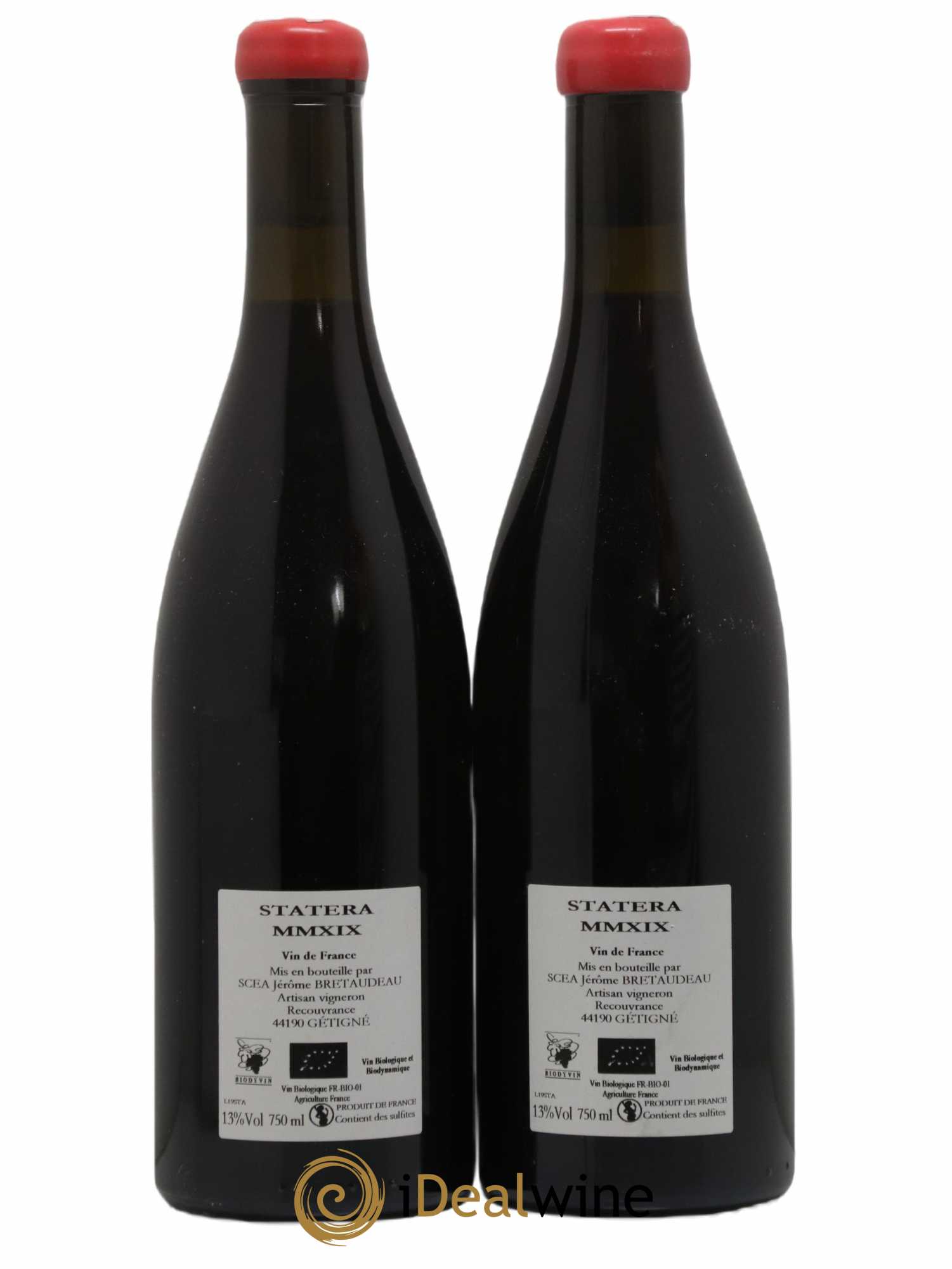 Vin de France Statera Jérôme Bretaudeau - Domaine de Bellevue 2019 - Lot de 2 bouteilles - 1