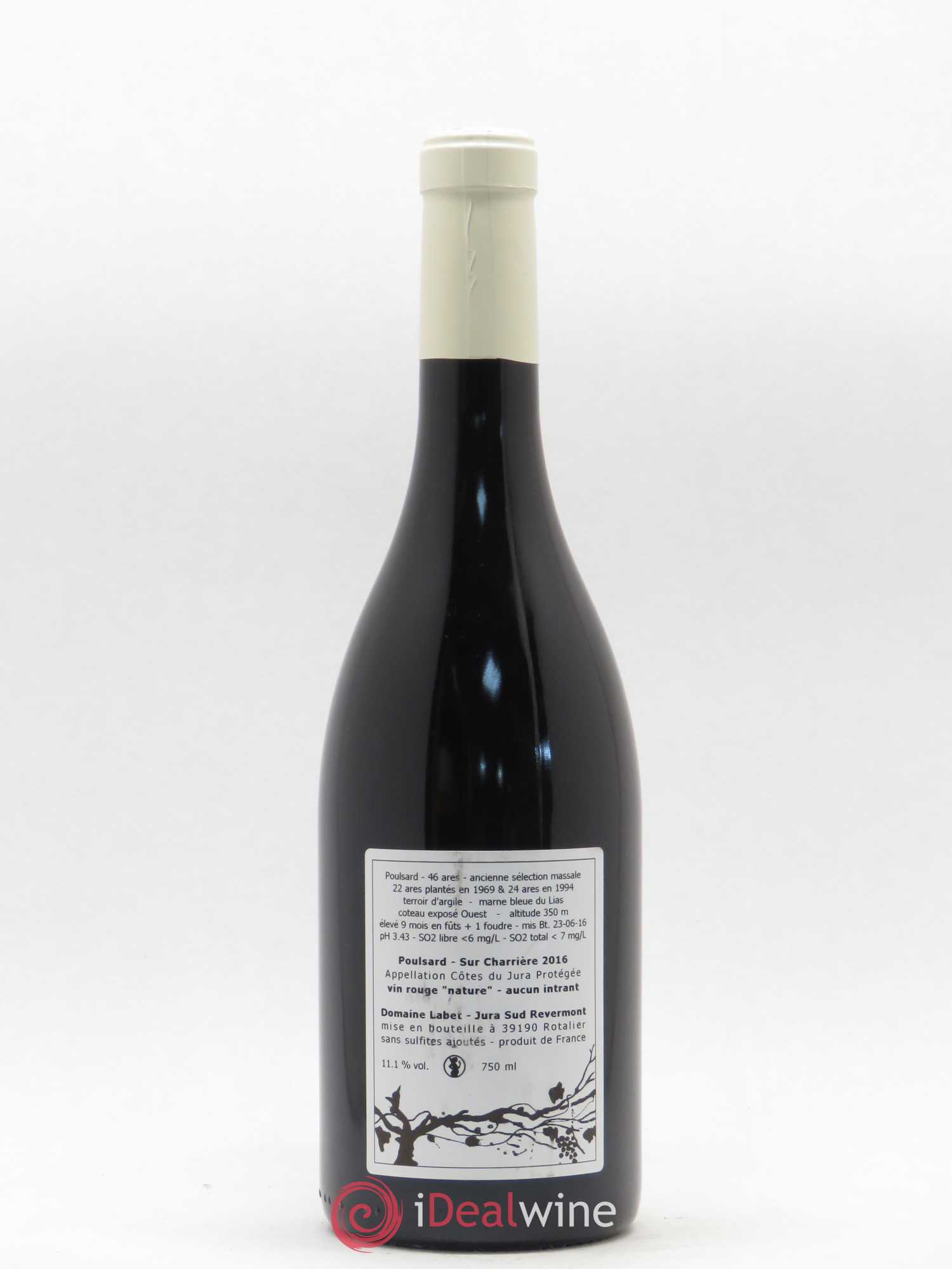 Côtes du Jura Poulsard Sur Charrière Romain - Julien - Charline Labet 2016 - Lot de 1 bouteille - 1