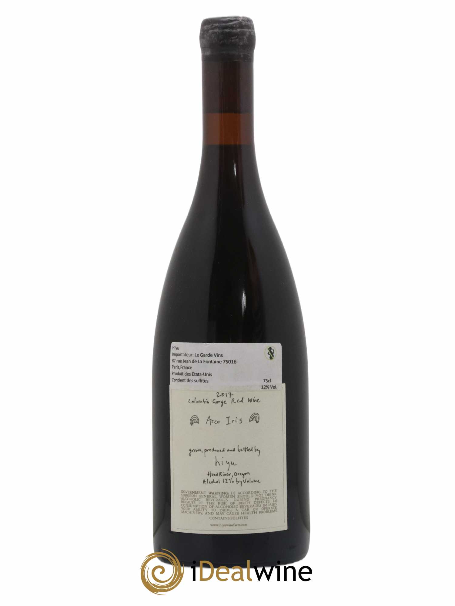 Columbia Gorge Arco Iris Hiyu Farm 2017 - Lot of 1 bottle - 1
