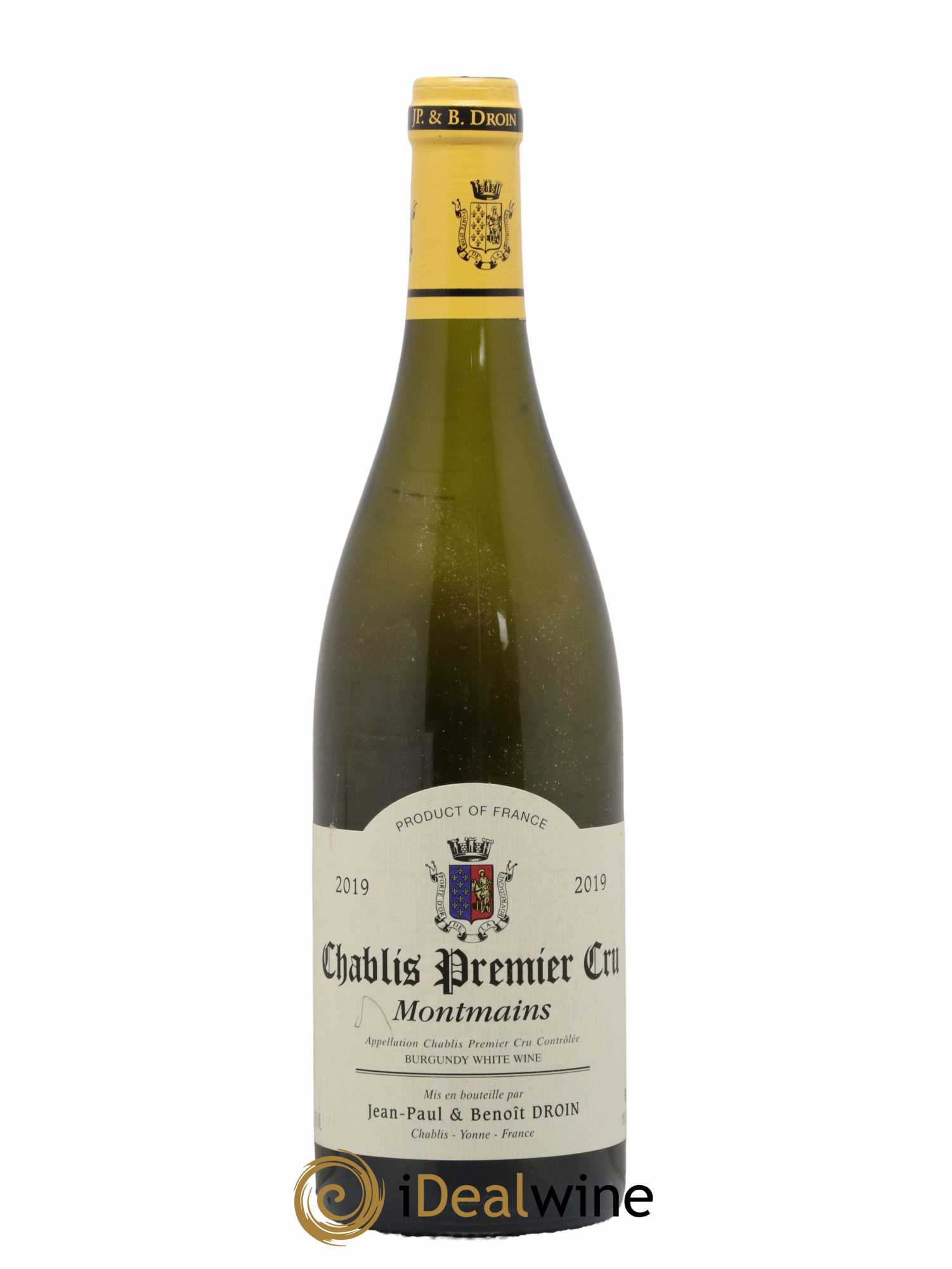 Chablis 1er Cru Montmains Jean-Paul & Benoît Droin (Domaine) 2019 - Lot de 1 bouteille - 0